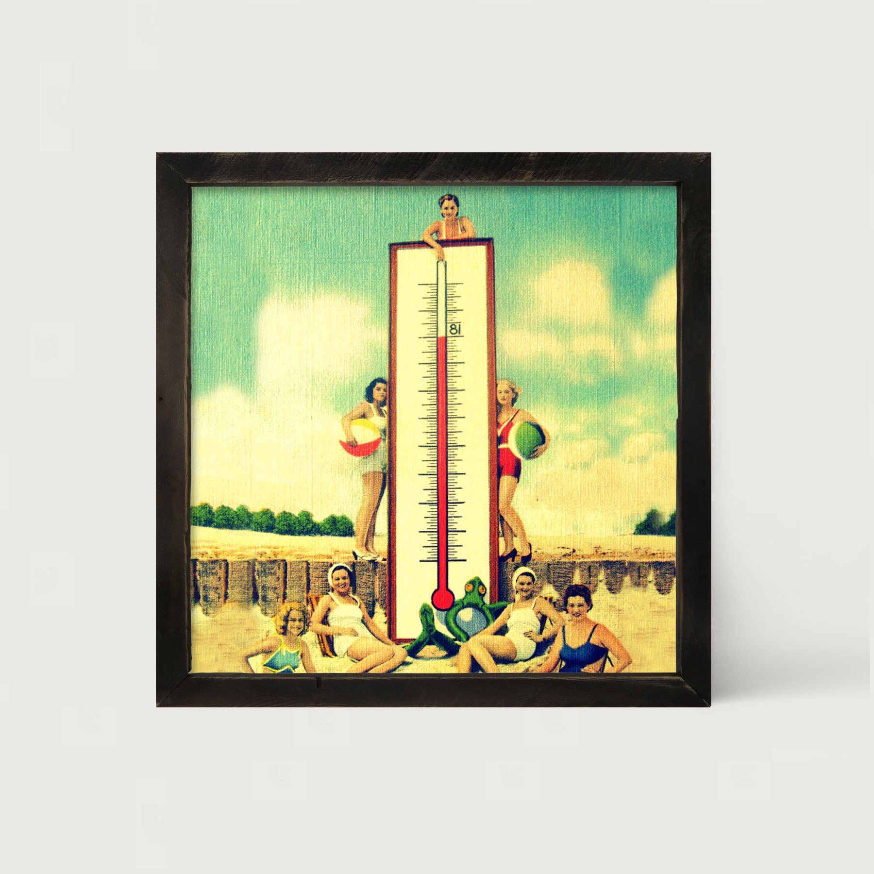 Hot Day at The Beach - Framed art