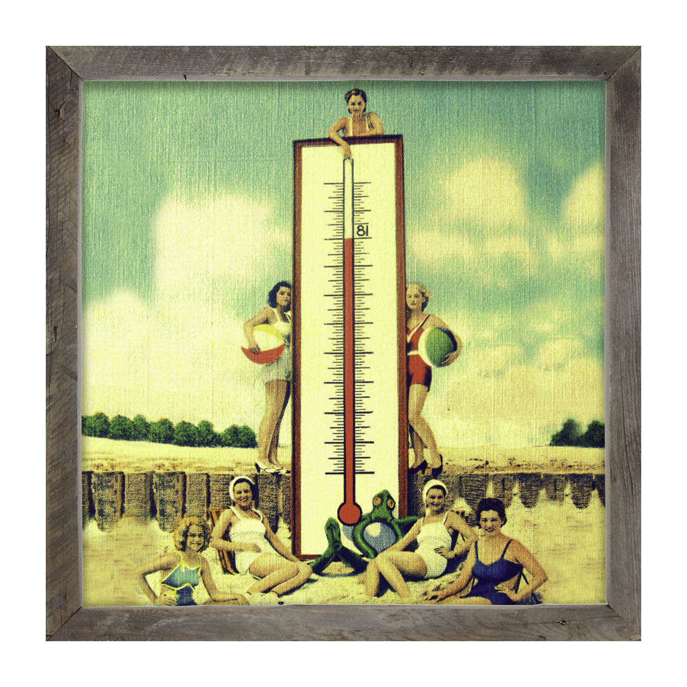 Hot Day at The Beach - Framed art