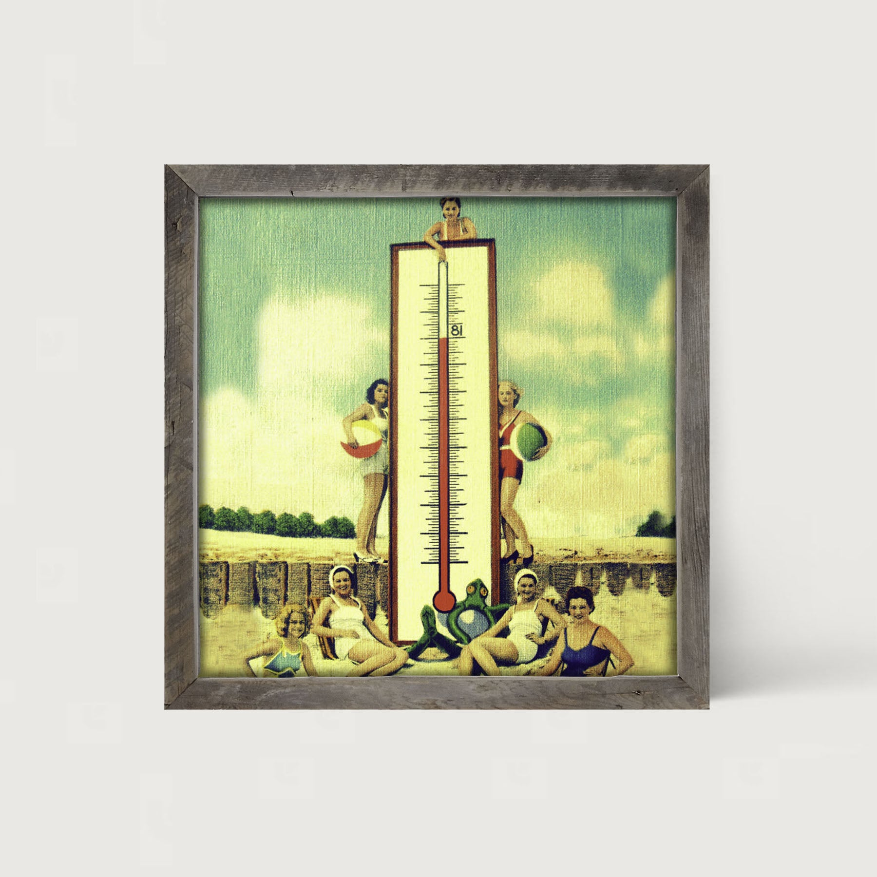 Hot Day at The Beach - Framed art