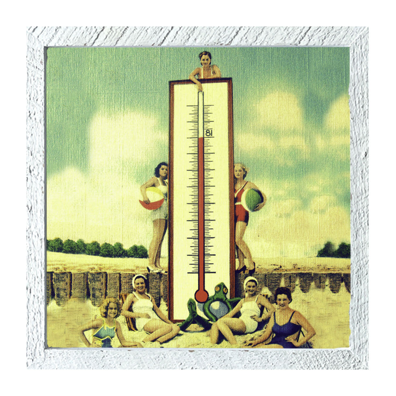 Hot Day at The Beach - Framed art
