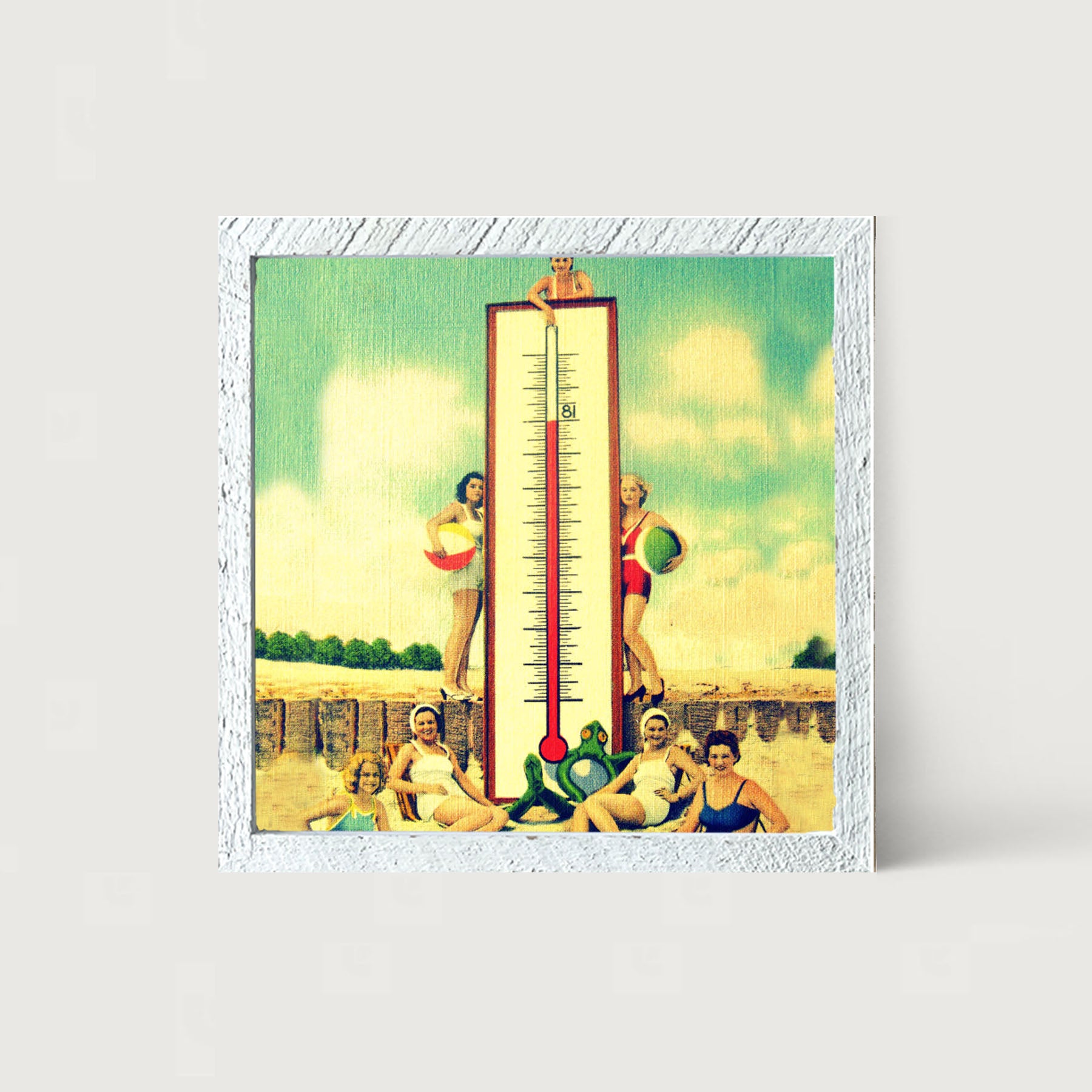 Hot Day at The Beach - Framed art