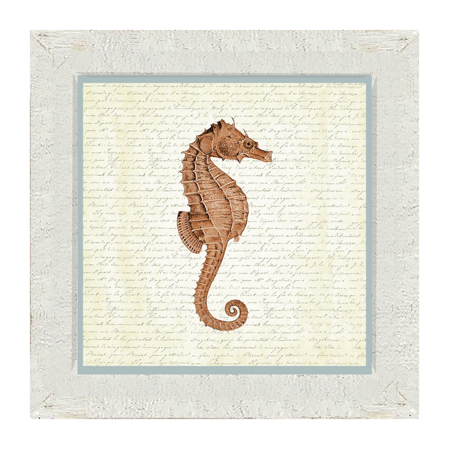 Coral Seahorse - Framed art