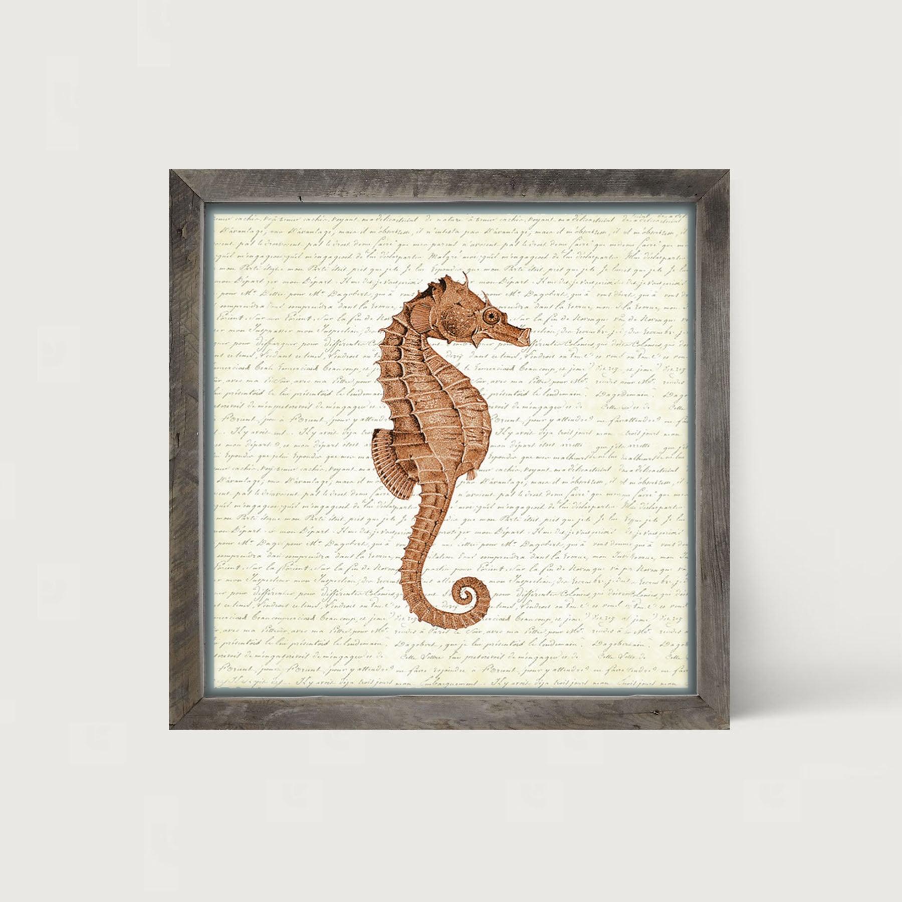 Coral Seahorse - Framed art
