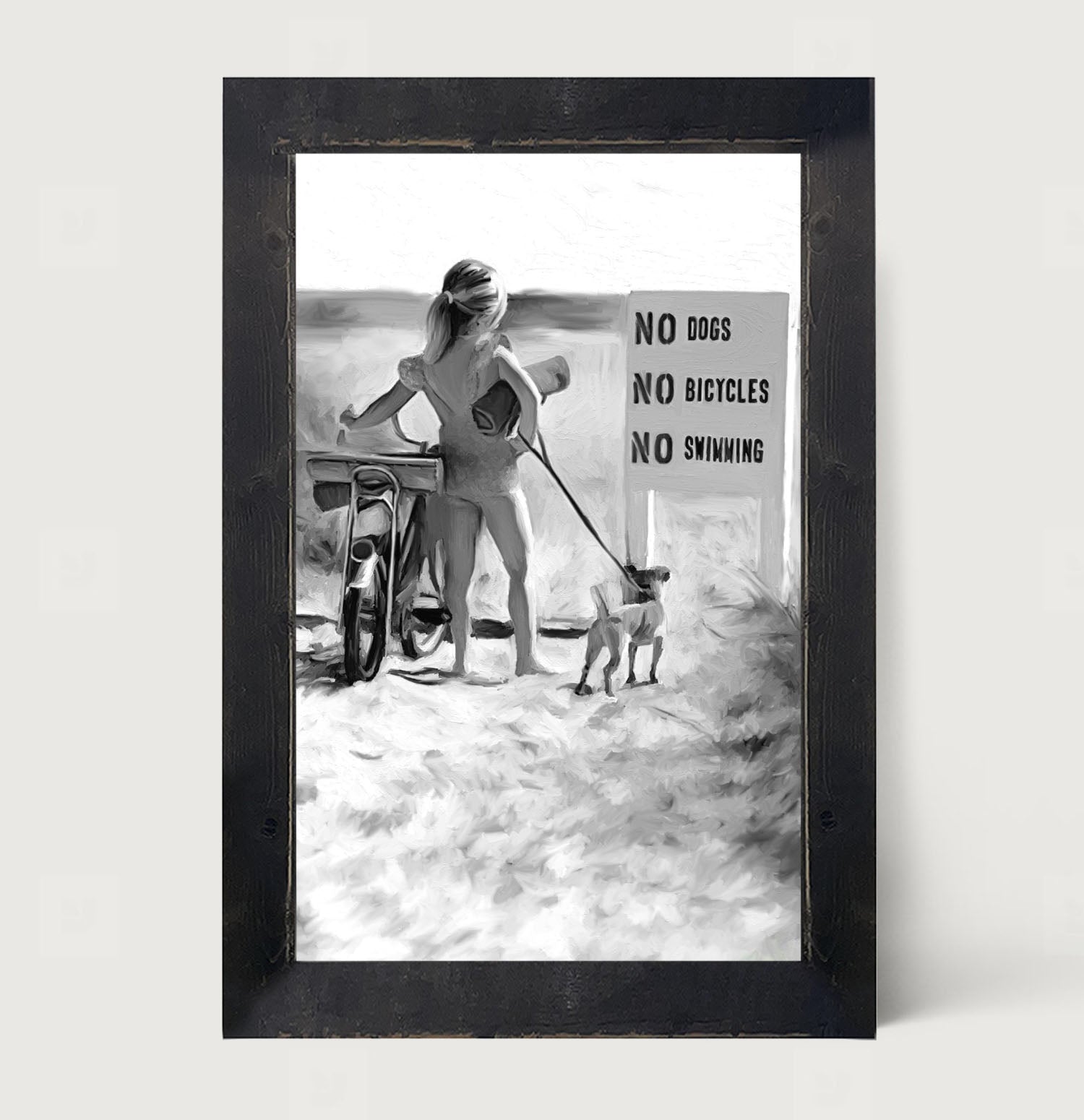 No Swimming - Framed art
