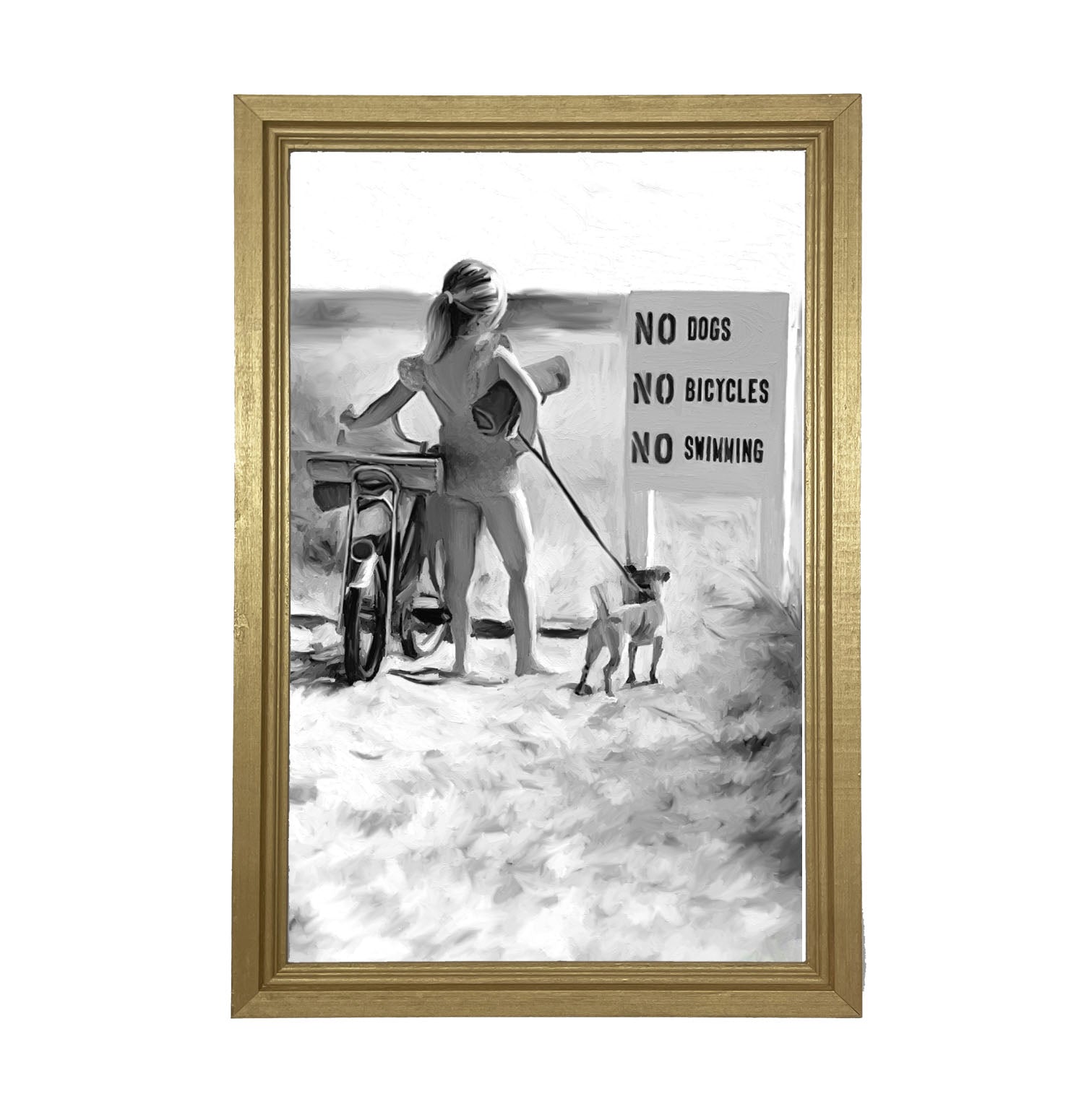 No Swimming - Framed art