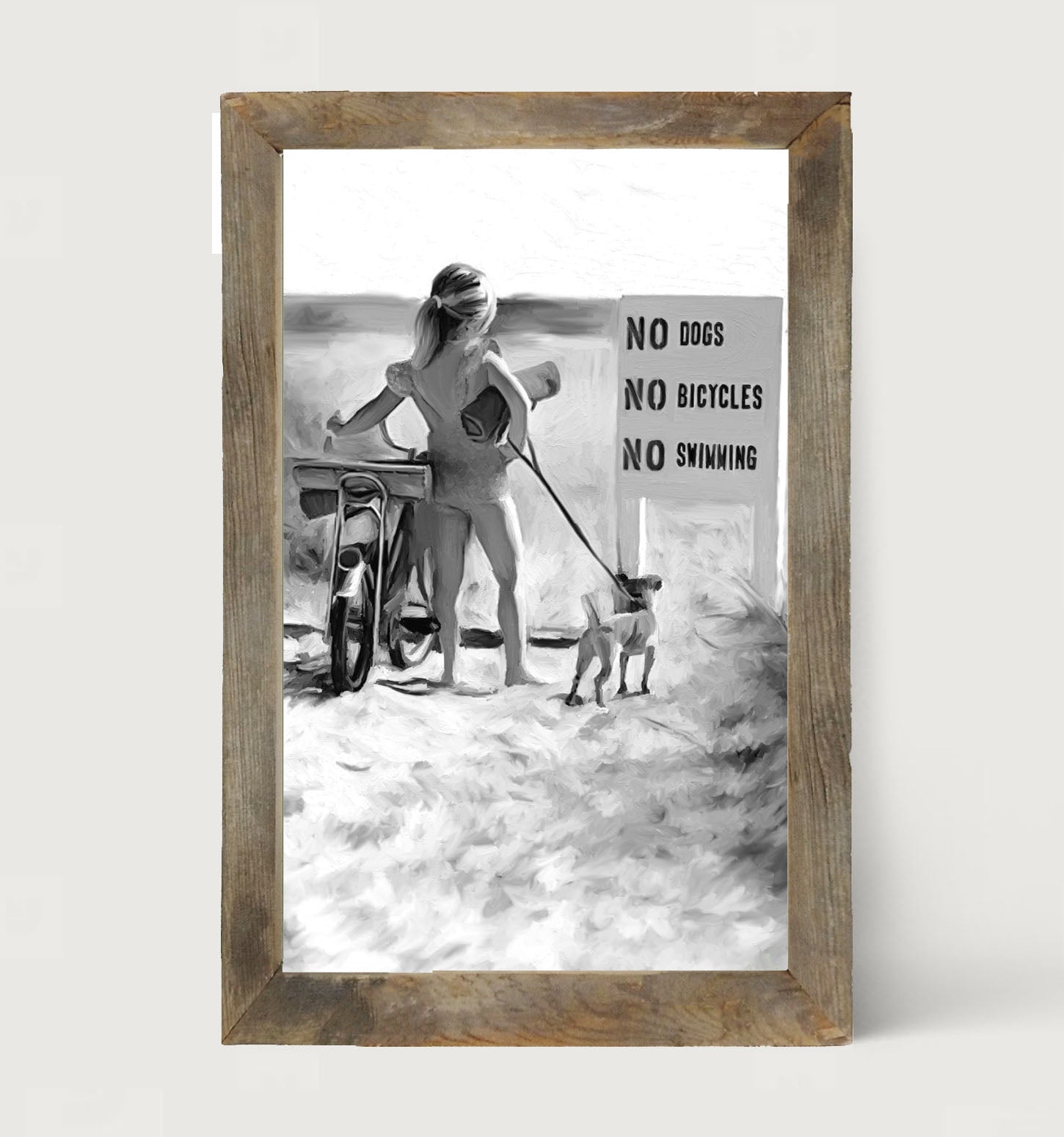 No Swimming - Framed art