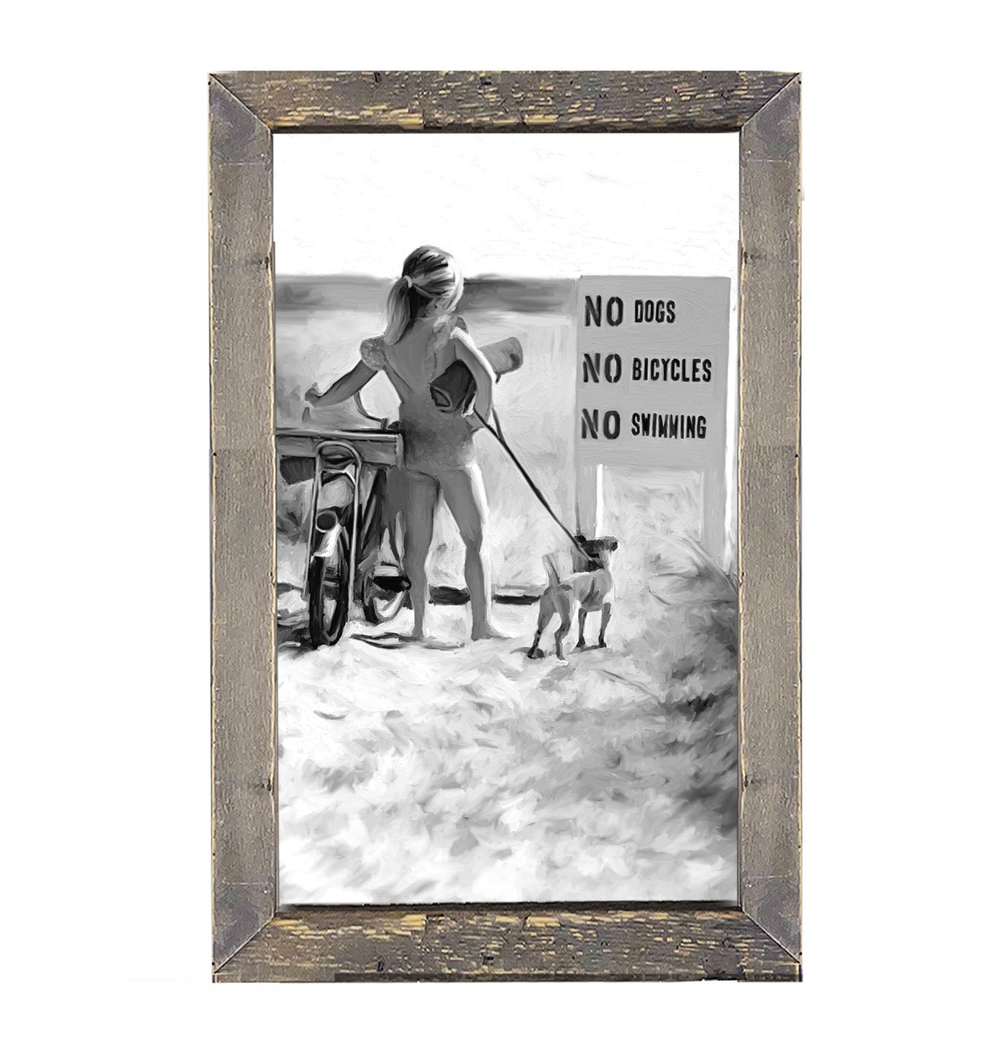 No Swimming - Framed art