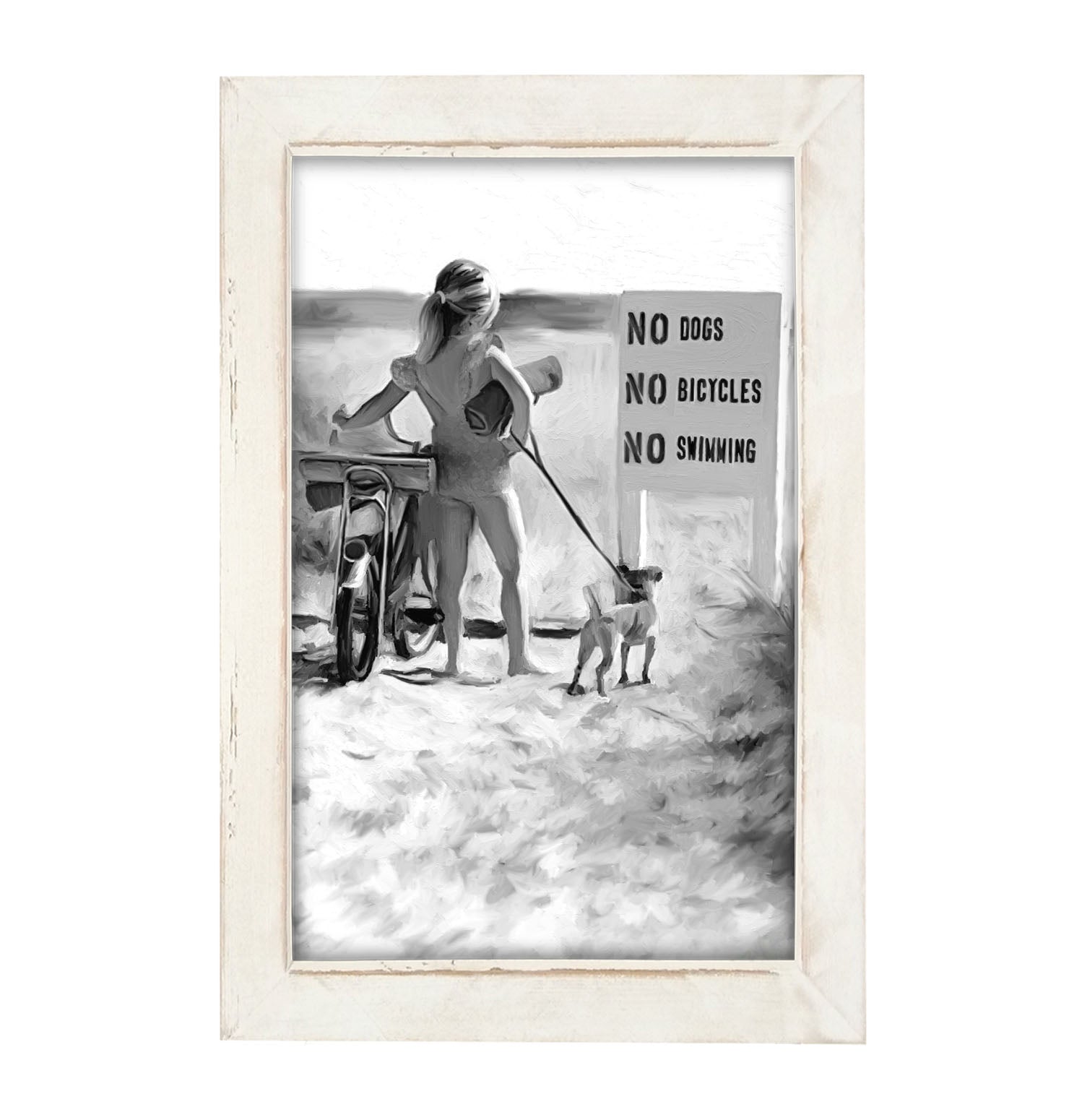 No Swimming - Framed art
