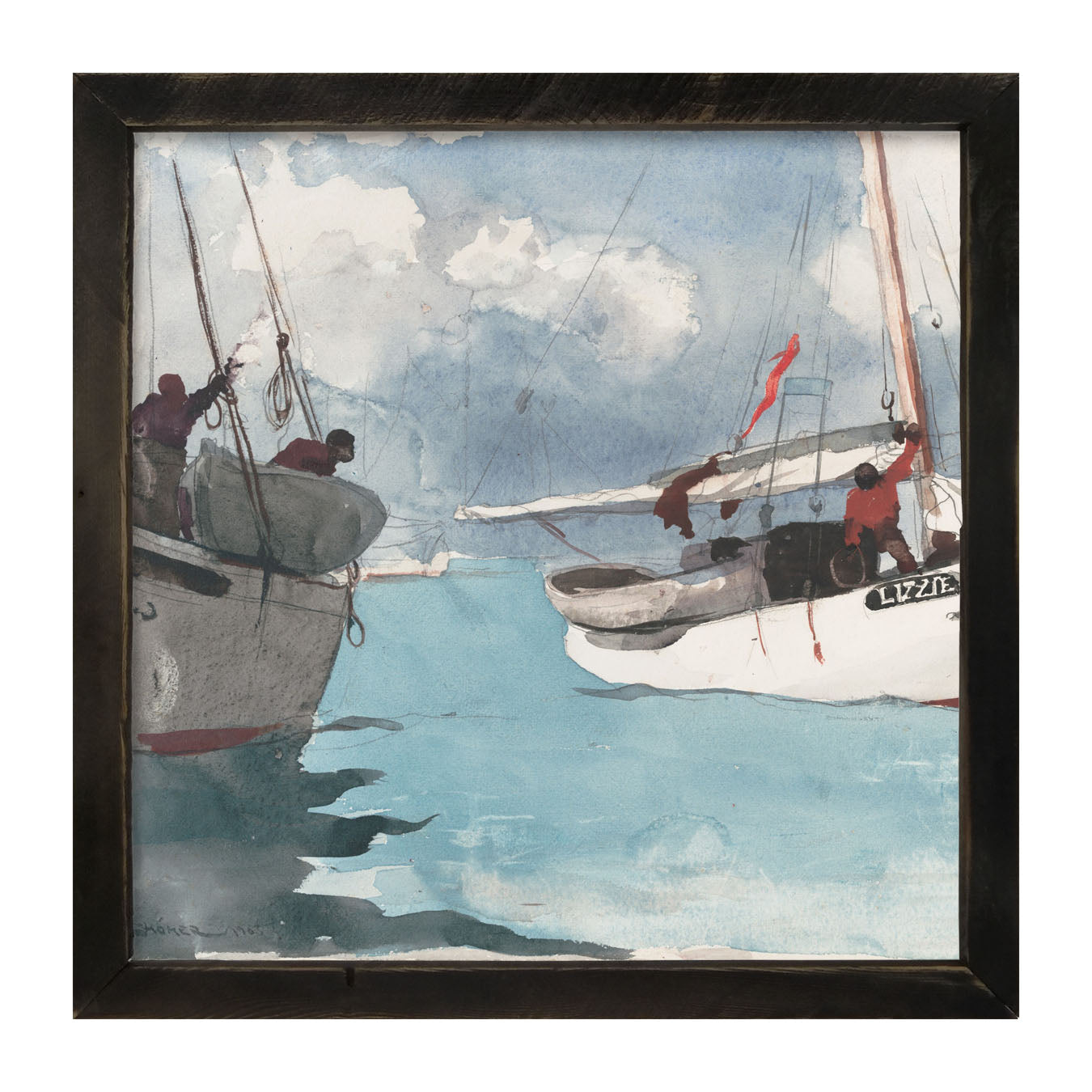 Lizzie's Sailboat - Framed art