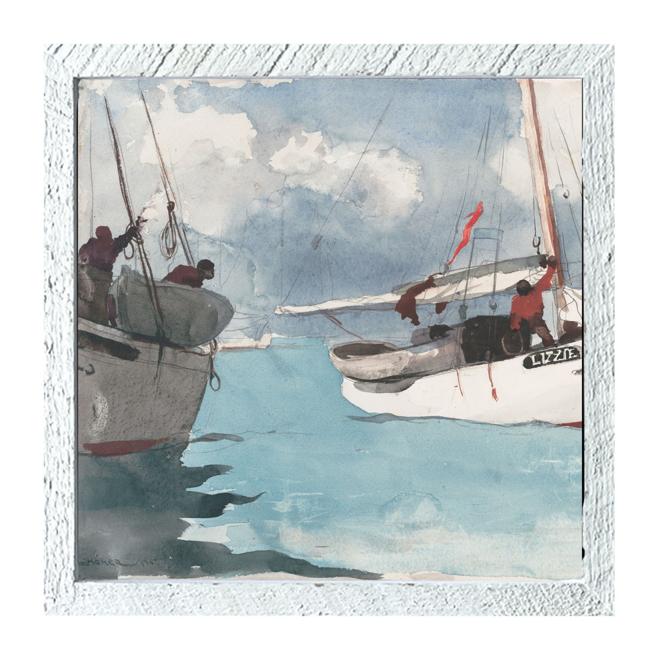Lizzie's Sailboat - Framed art