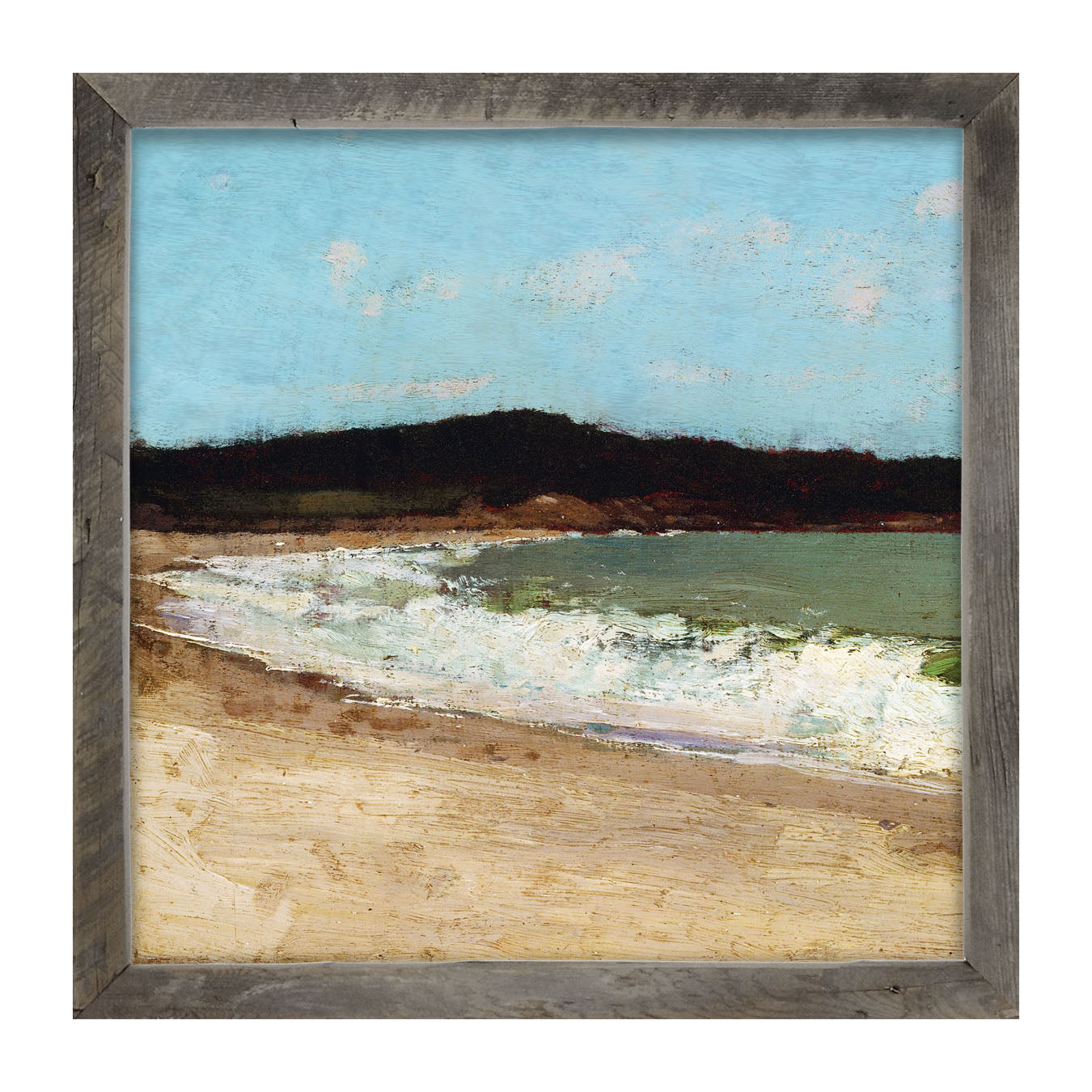 Vintage bright sky beach