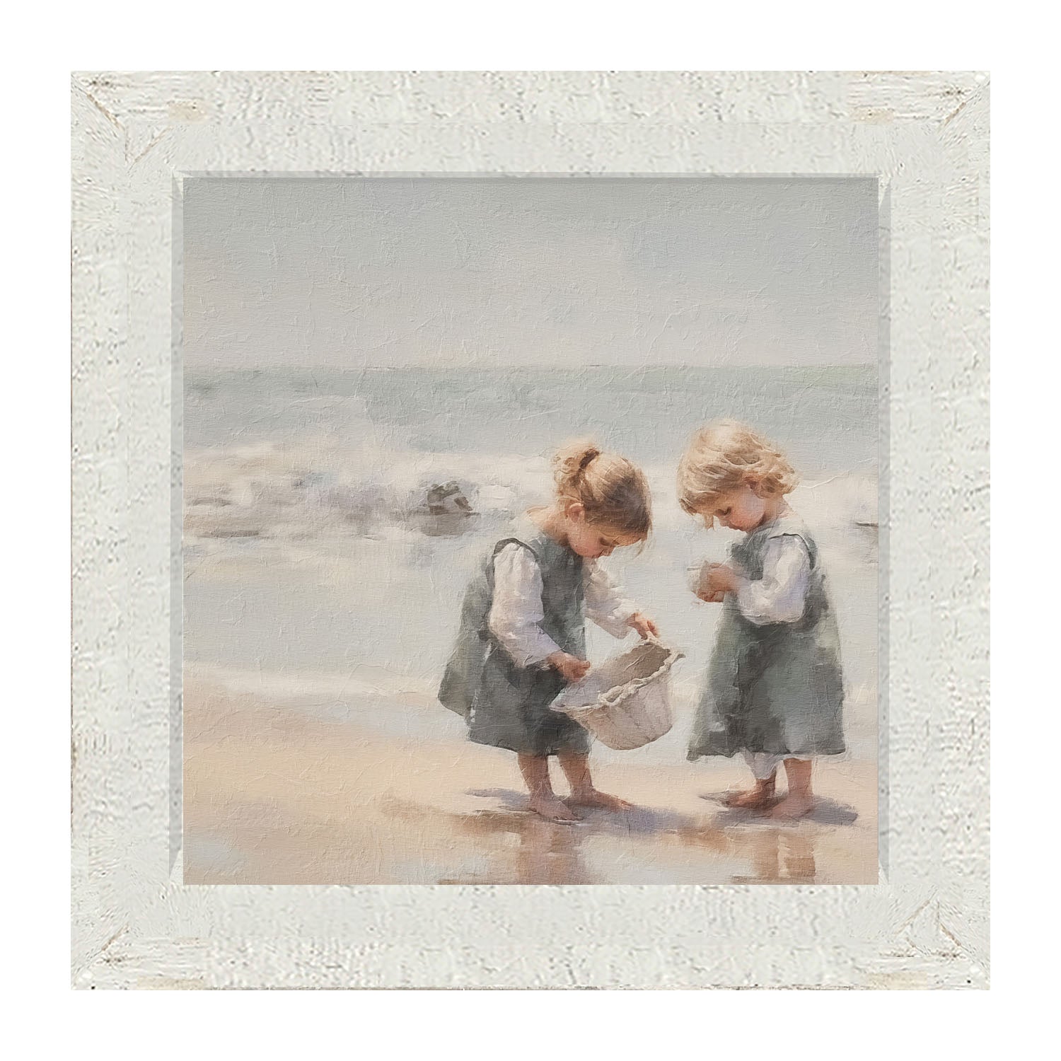 Collecting Shells - Framed art