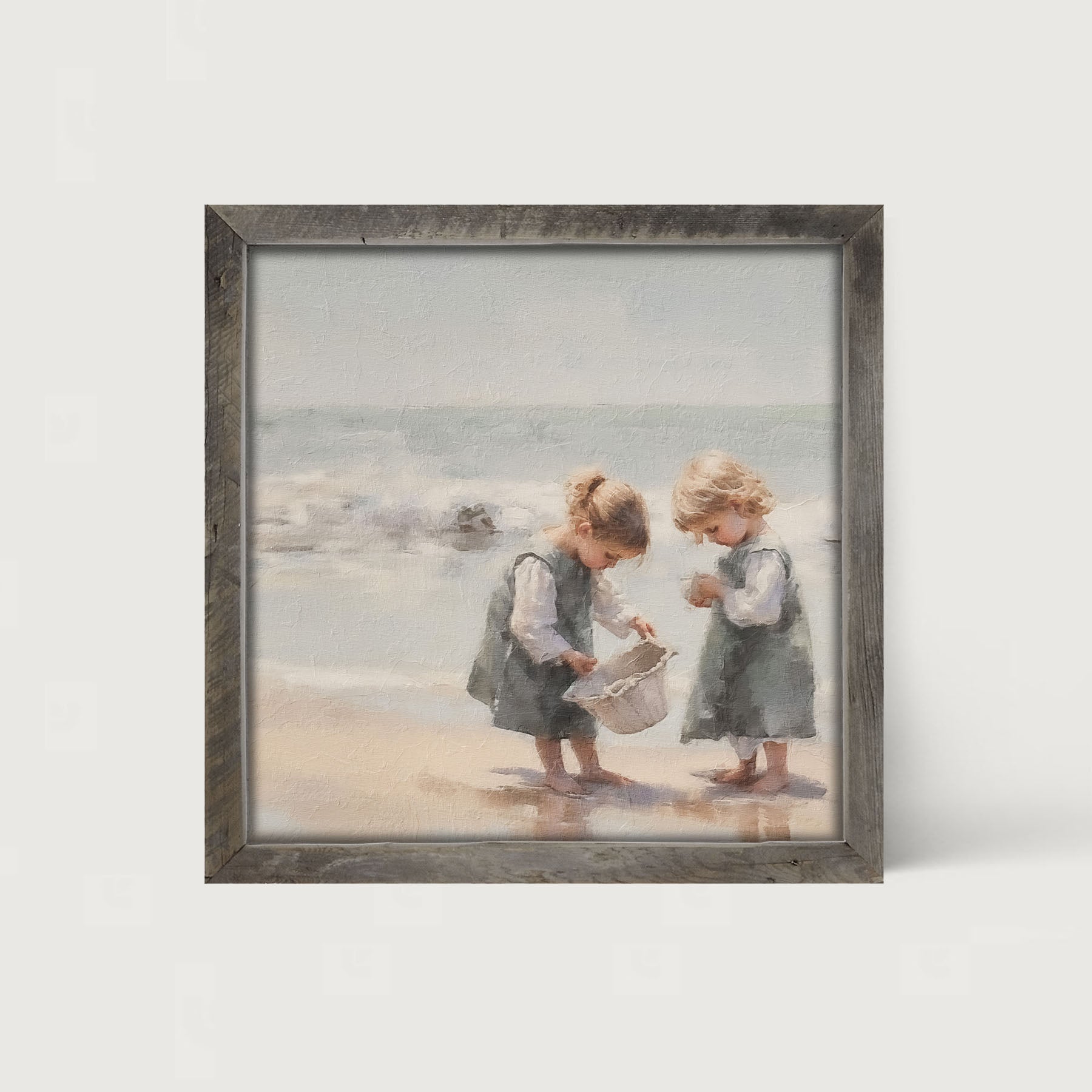 Collecting Shells - Framed art