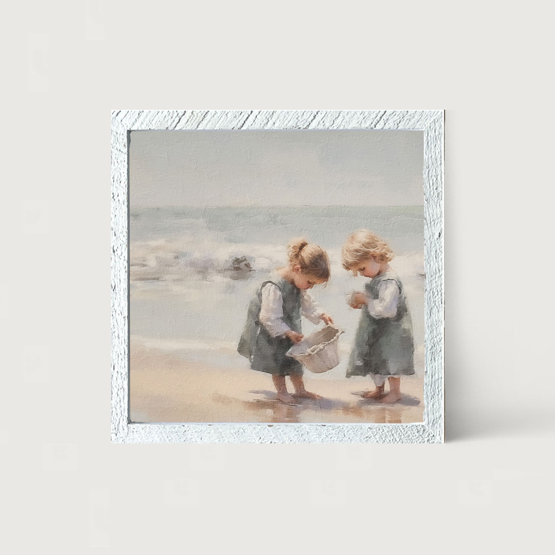 Collecting Shells - Framed art