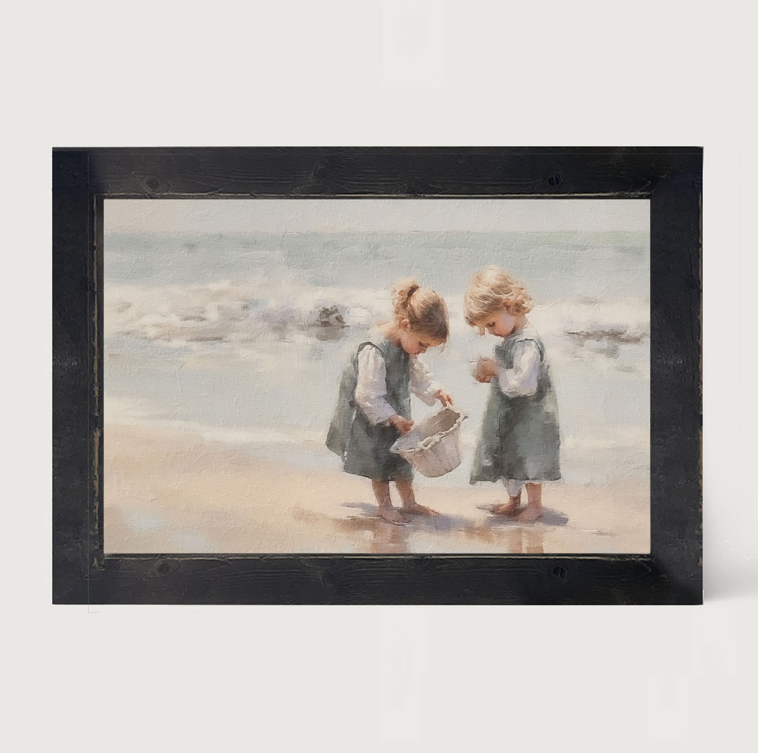 Collecting Shells - Framed art