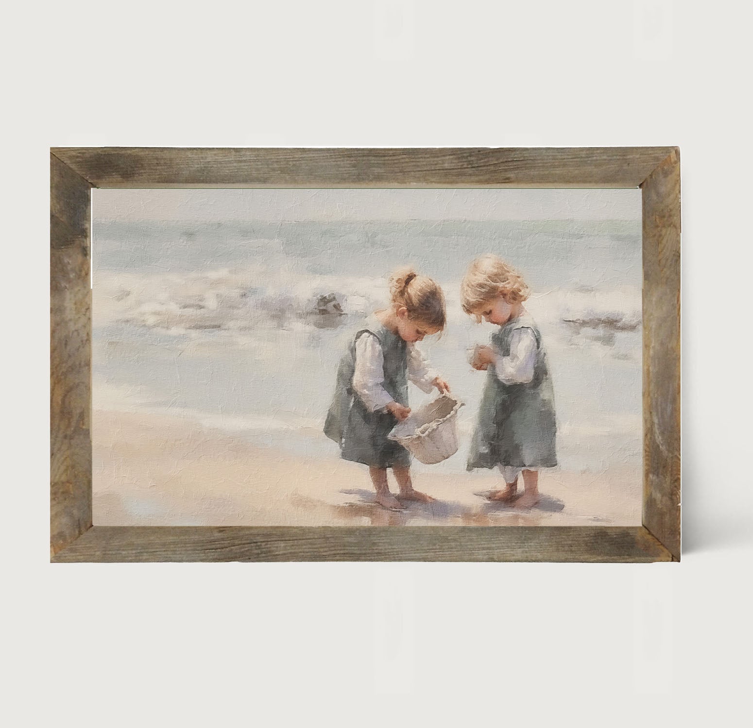 Collecting Shells - Framed art