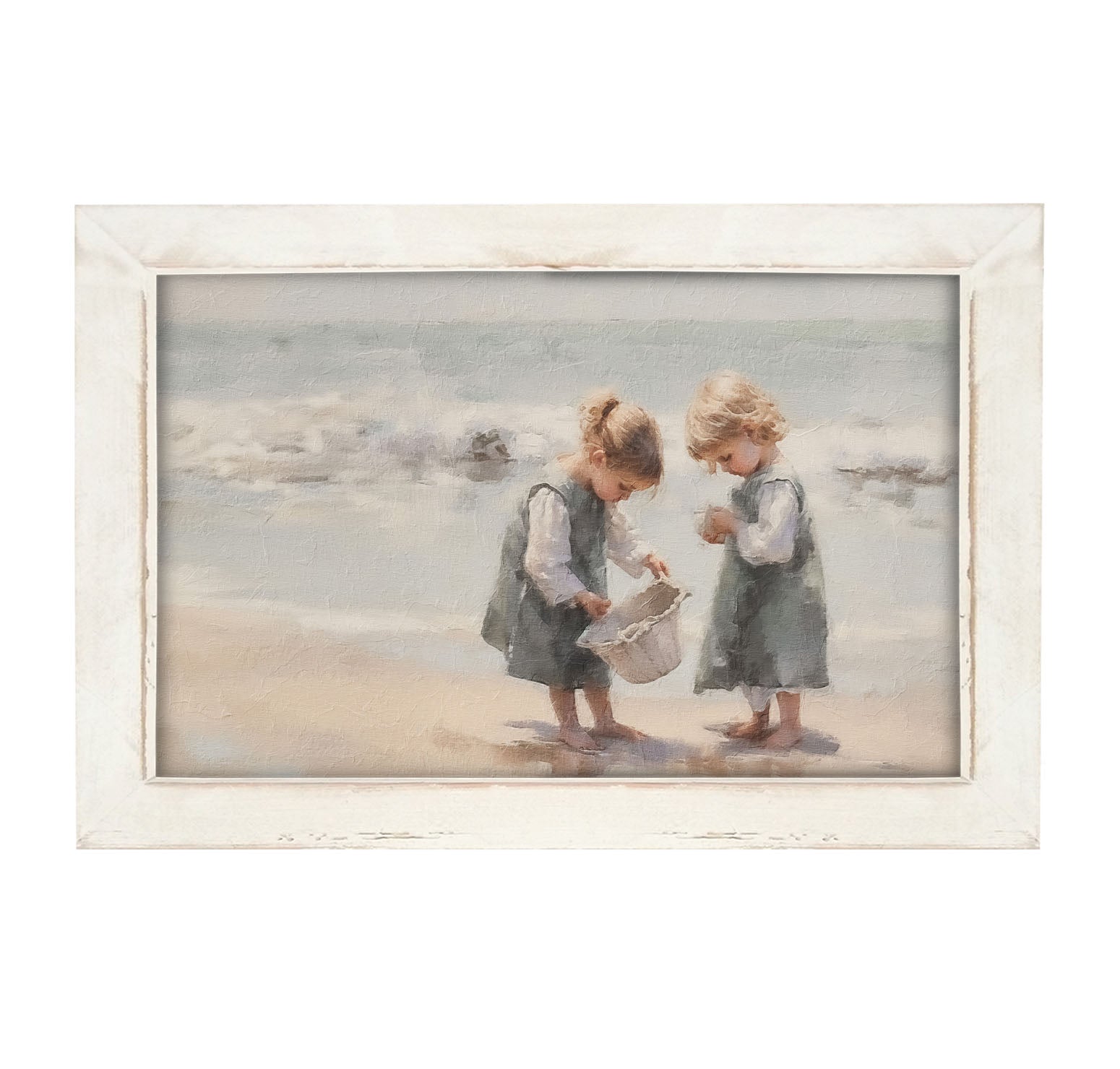 Collecting Shells - Framed art