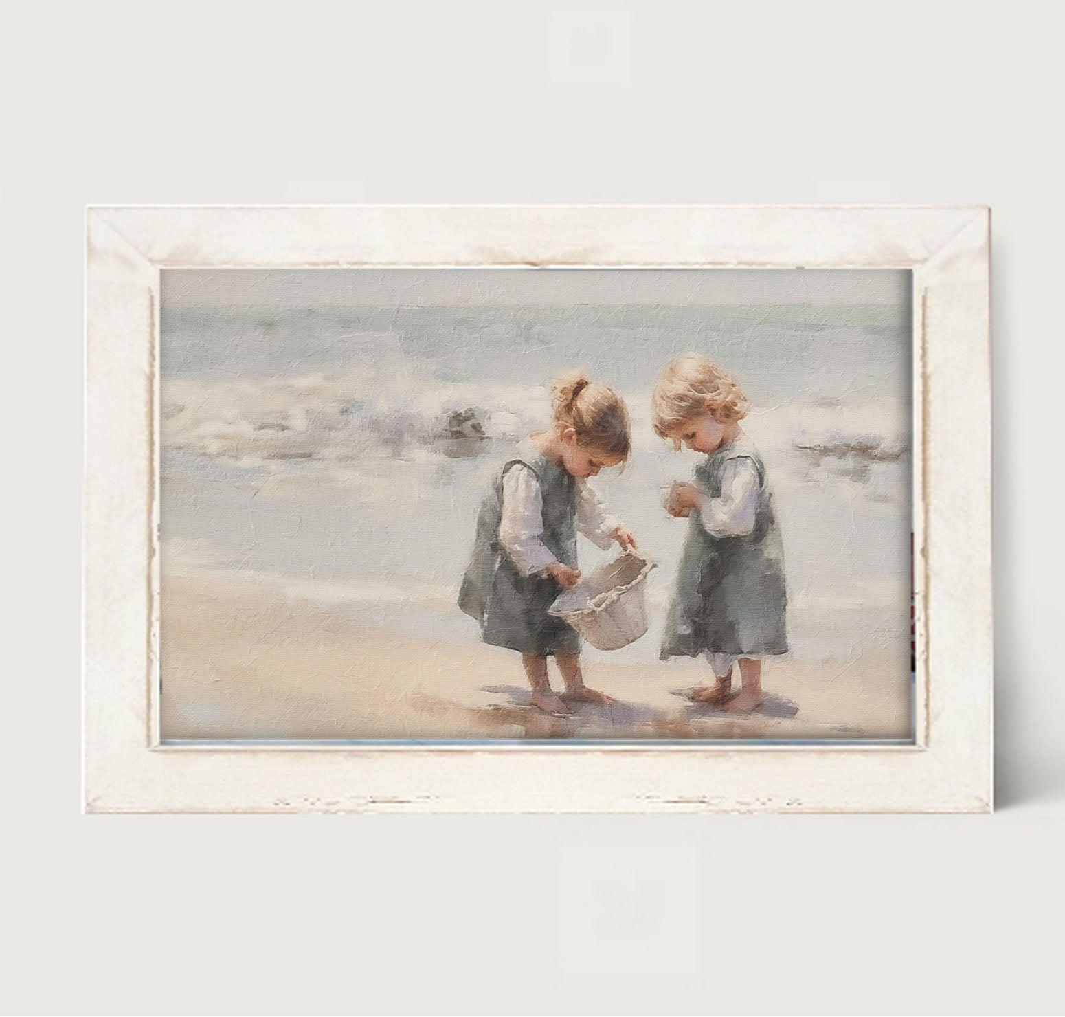 Collecting Shells - Framed art