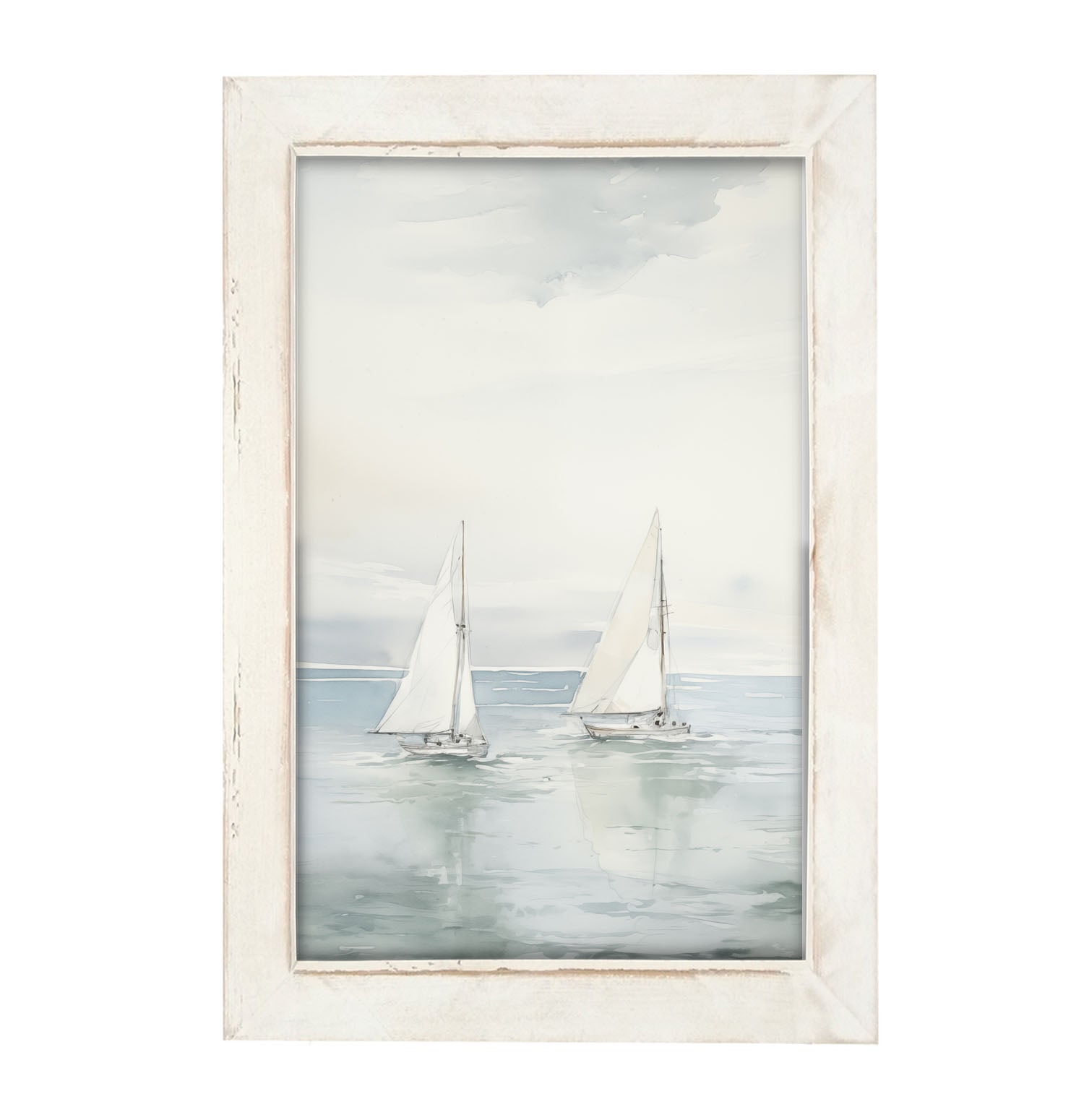Two Sailboats - Framed Art