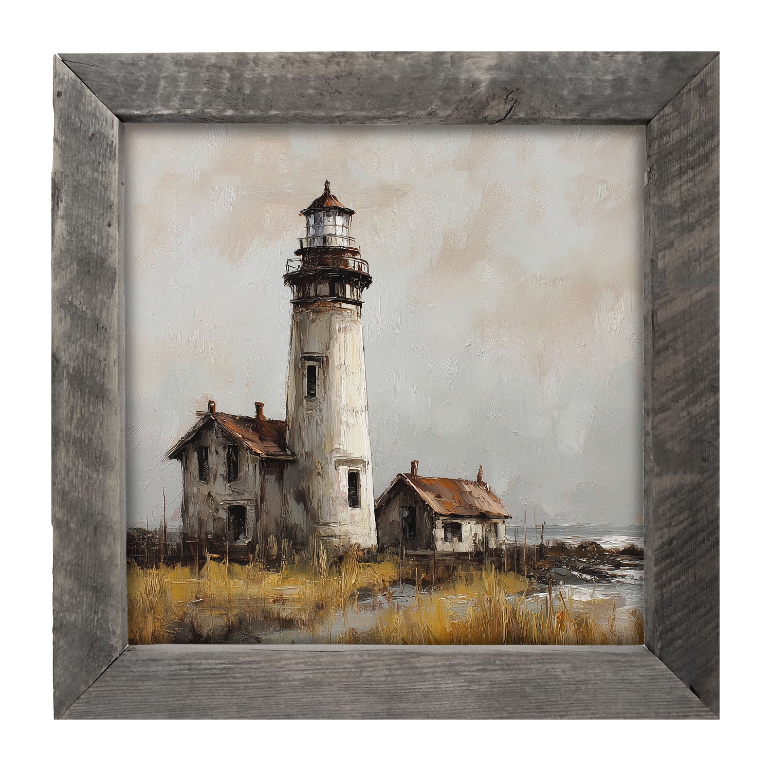 Ocean Island - Old Lighthouse - Framed Art