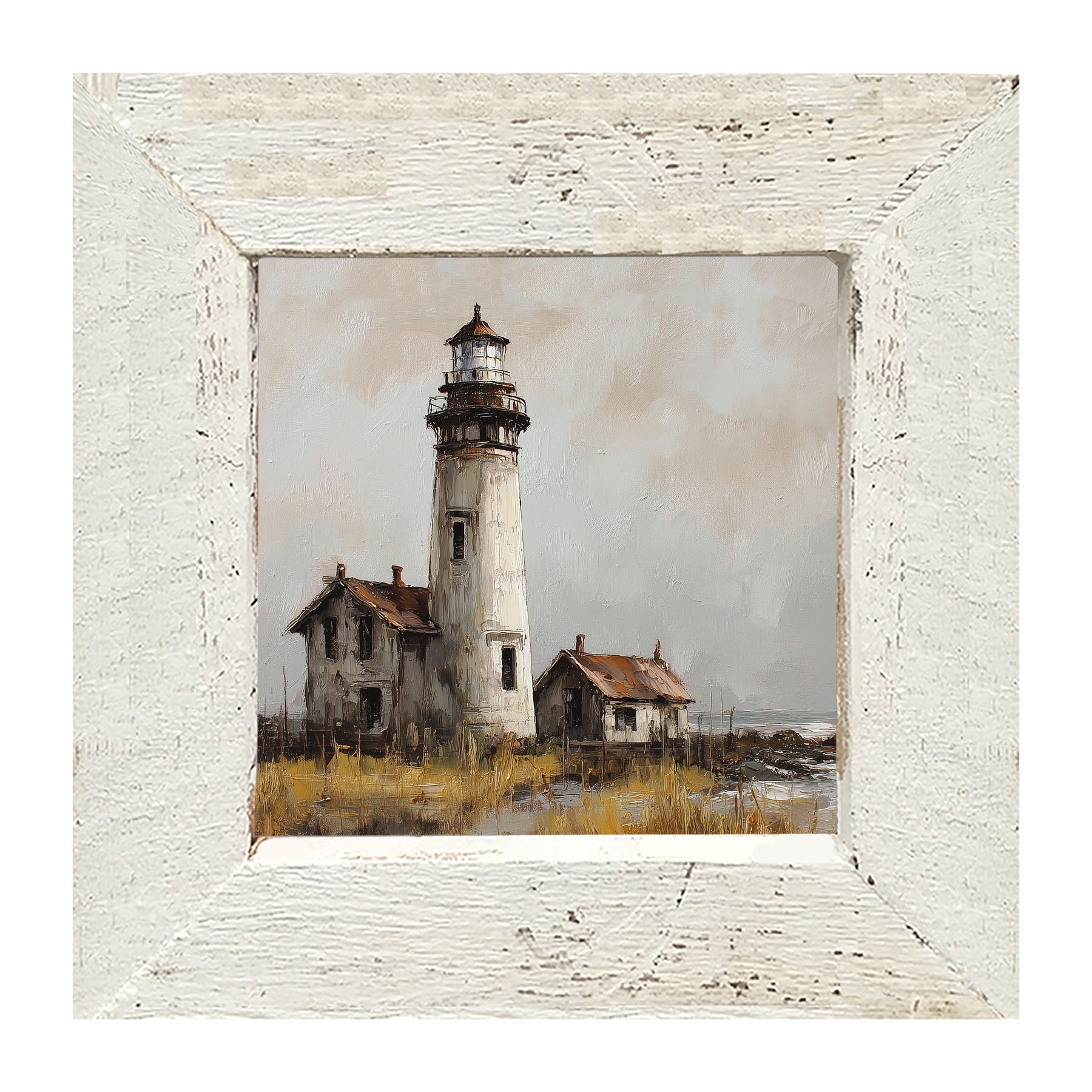 Ocean Island - Old Lighthouse - Framed Art