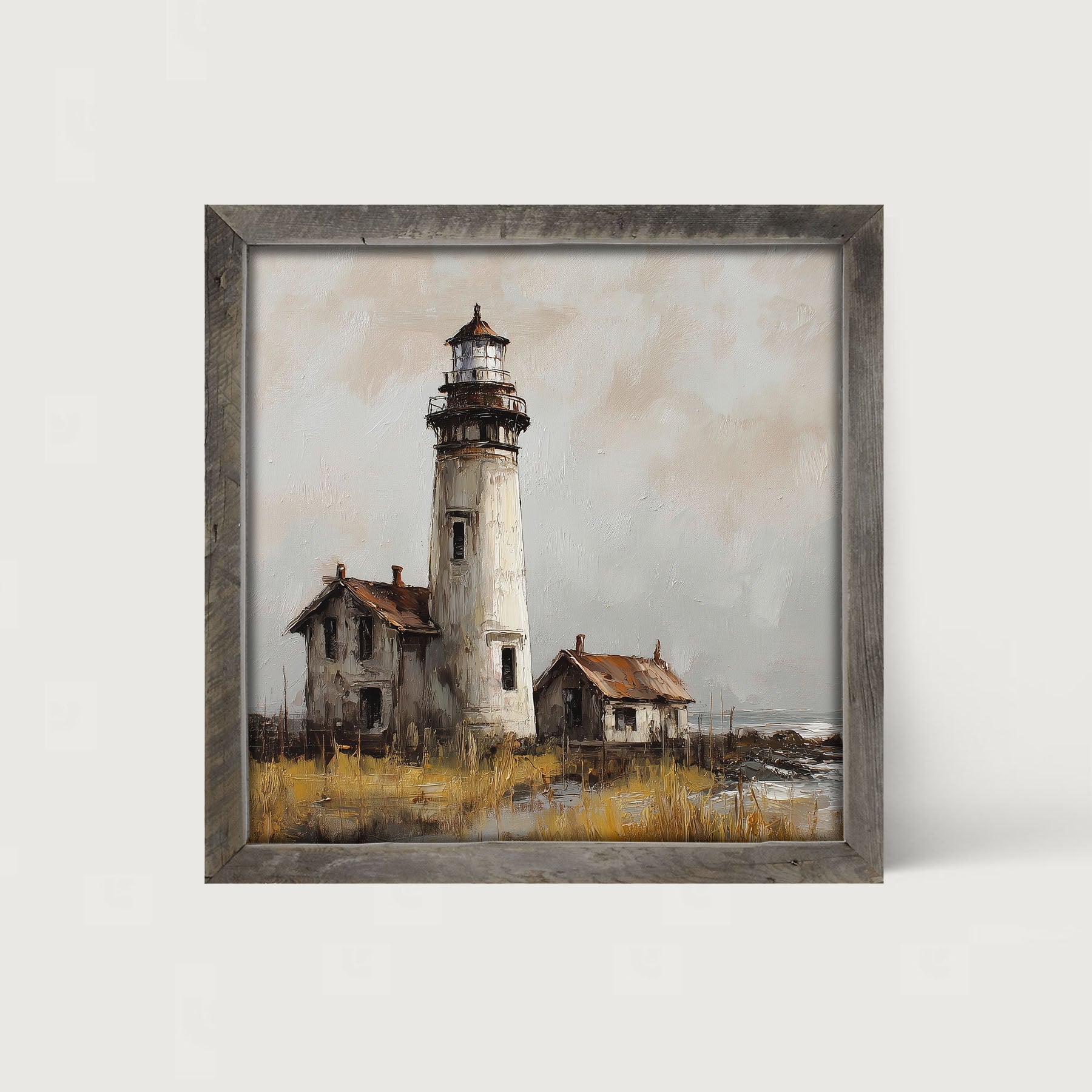 Ocean Island - Old Lighthouse - Framed Art