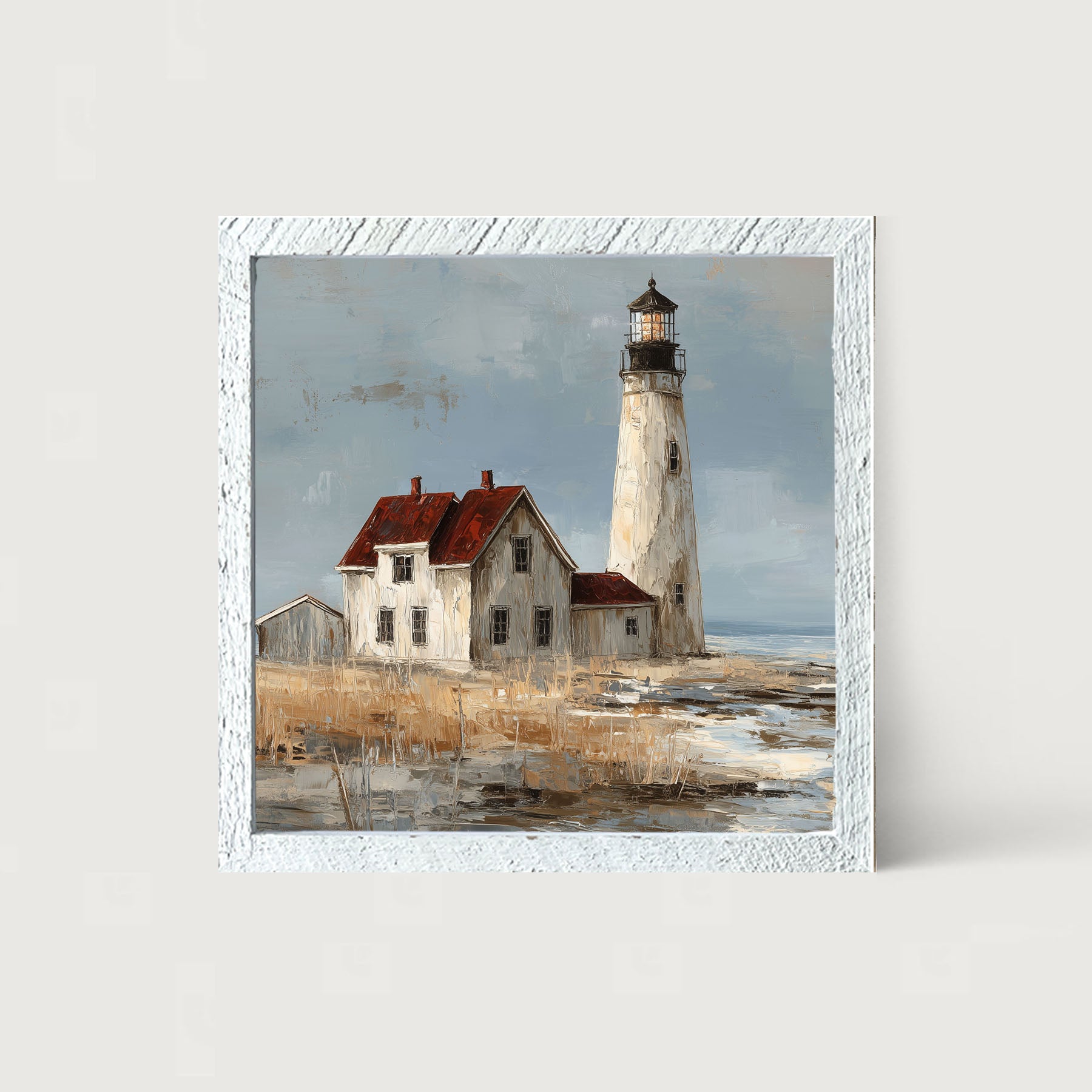 Ocean Island - Lighthouse with Red Roof