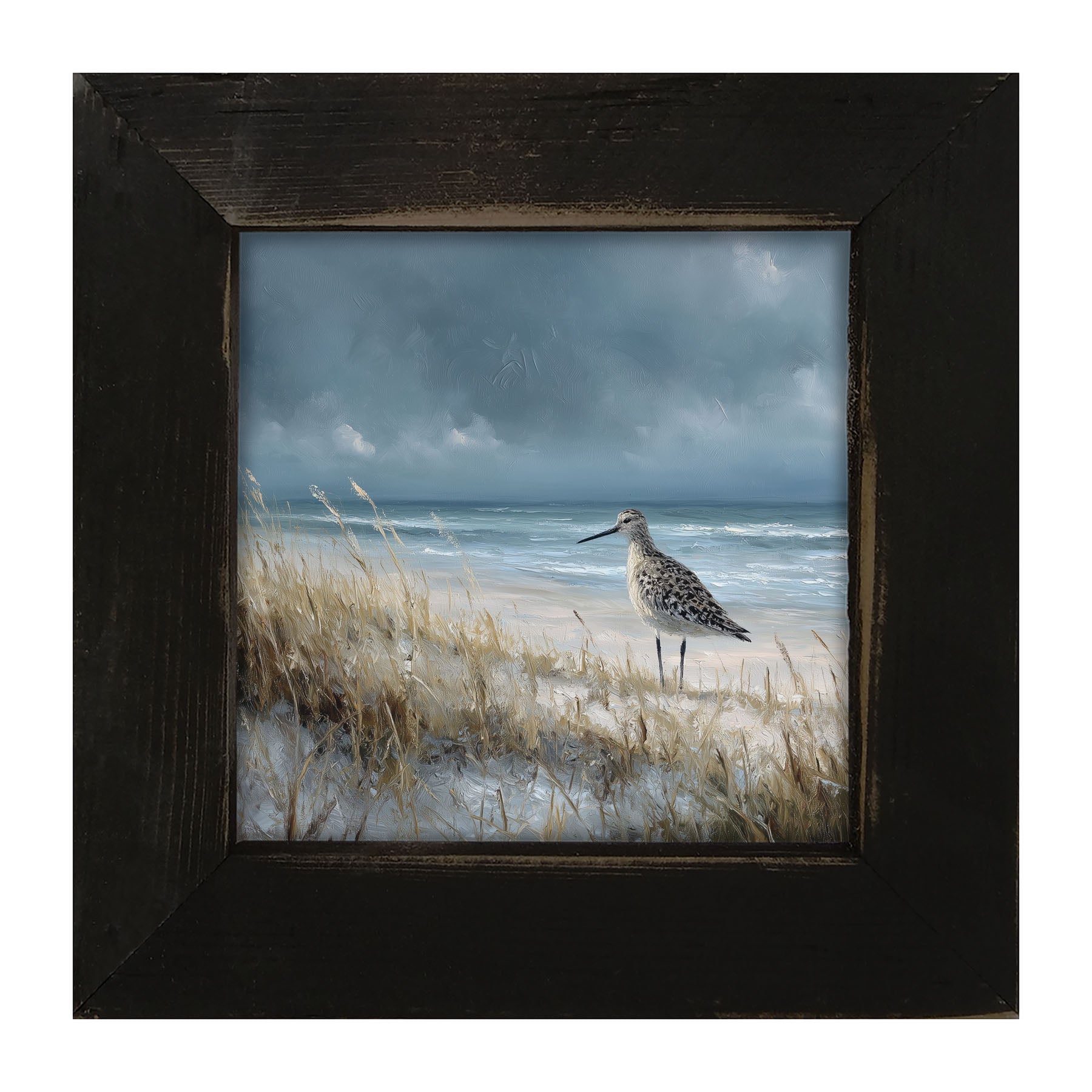 Ocean Island - Bird on Beach - Framed Art