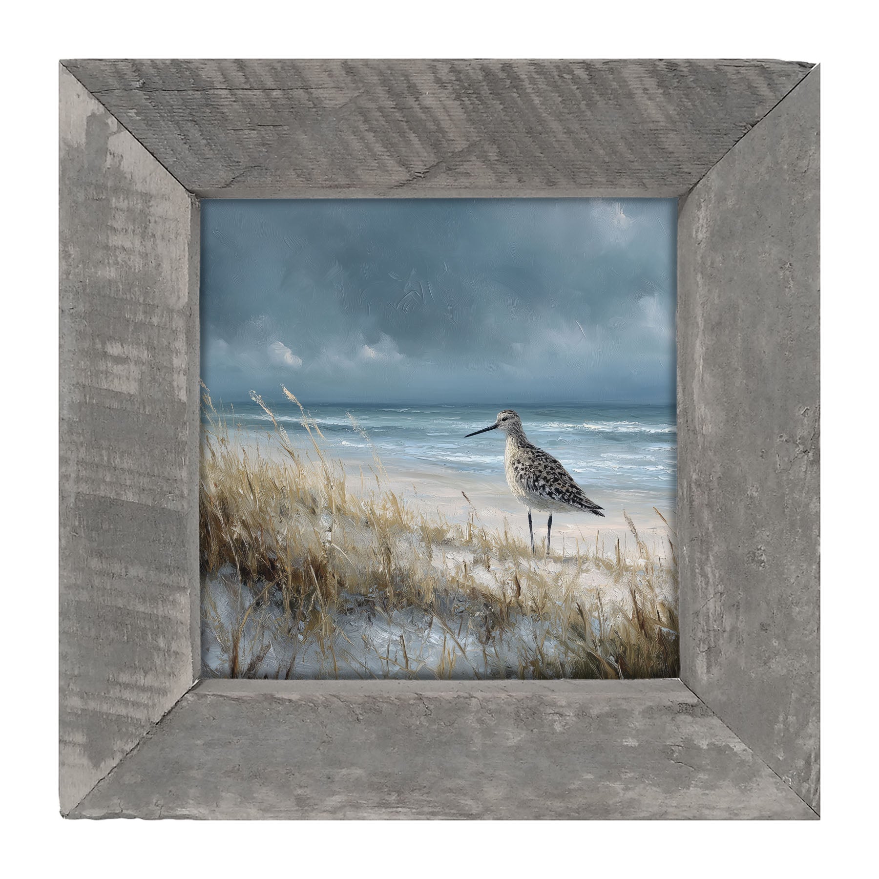 Ocean Island - Bird on Beach - Framed Art