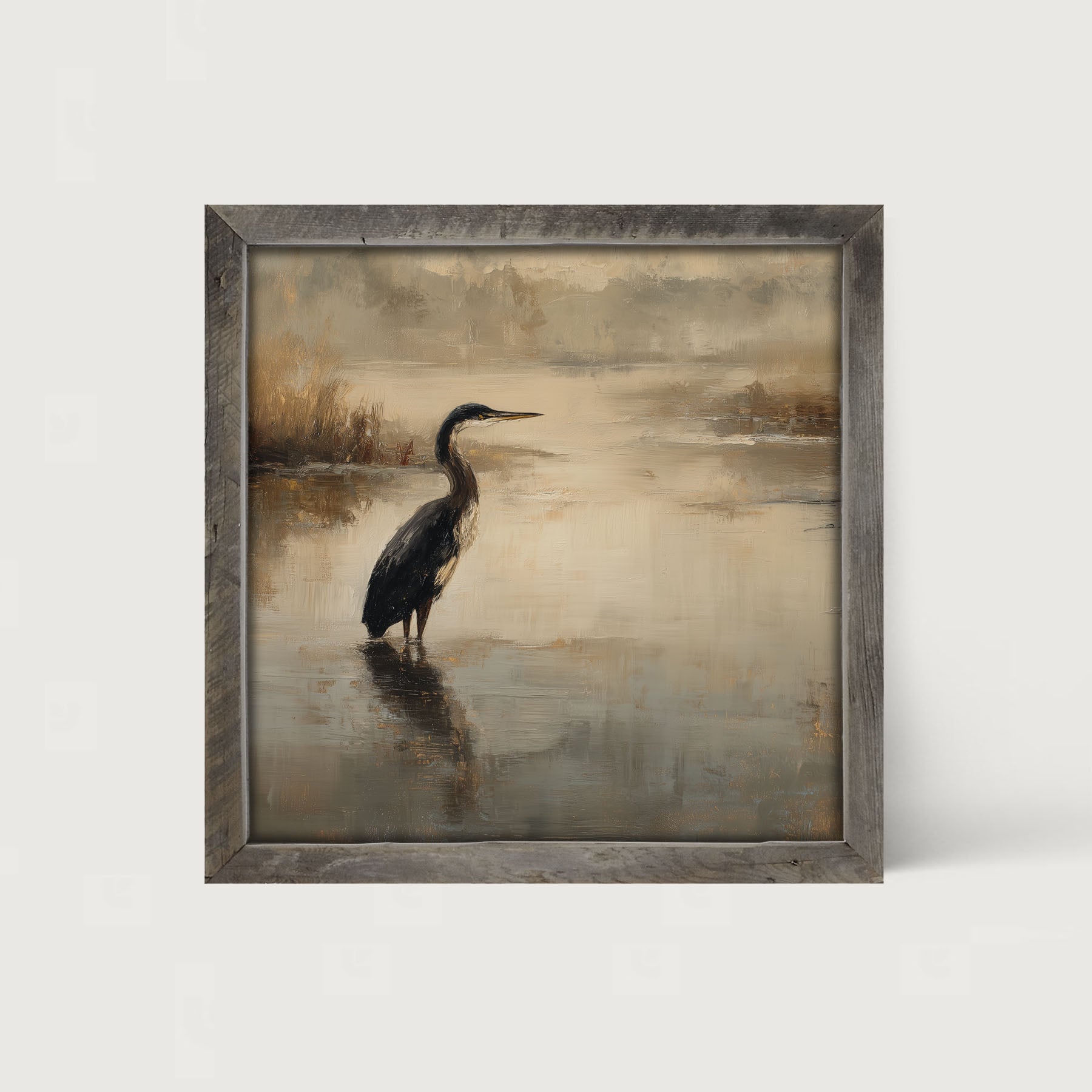 Pelican in the Water - Framed Art