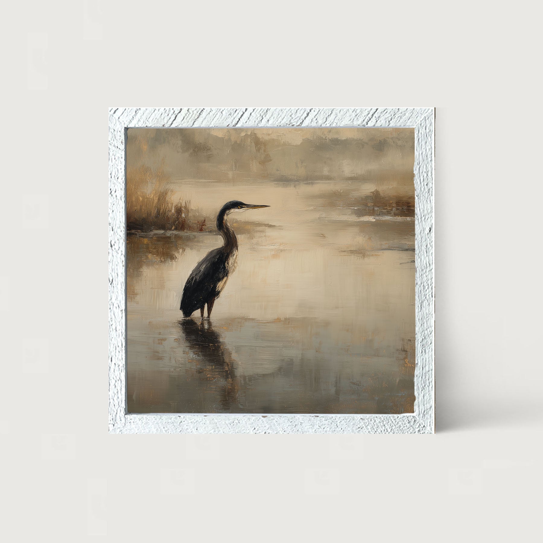 Pelican in the Water - Framed Art