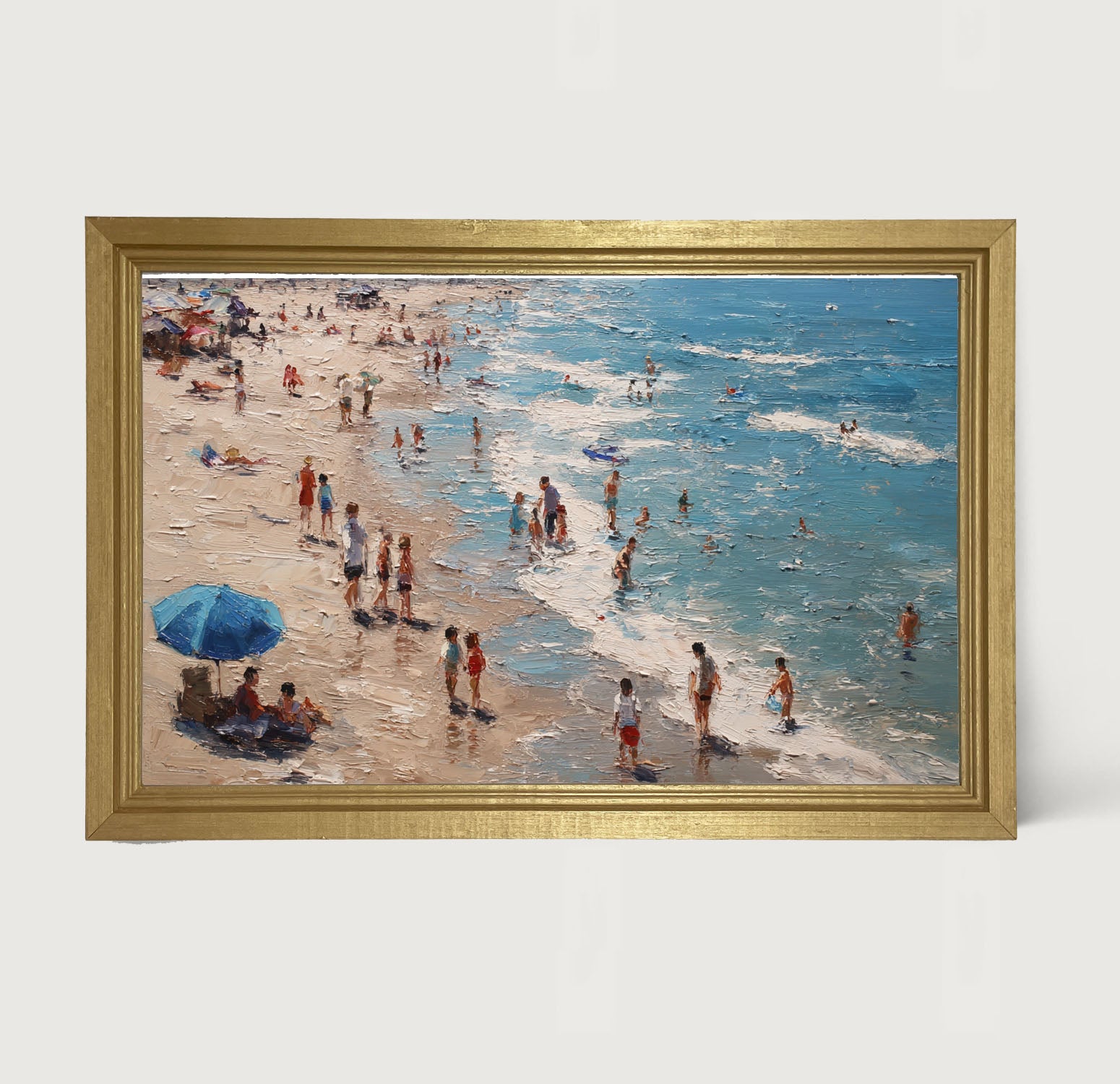 Beach Time - Blue Umbrella