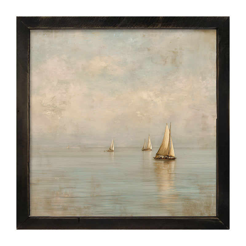 Three Sailboats - Framed Art