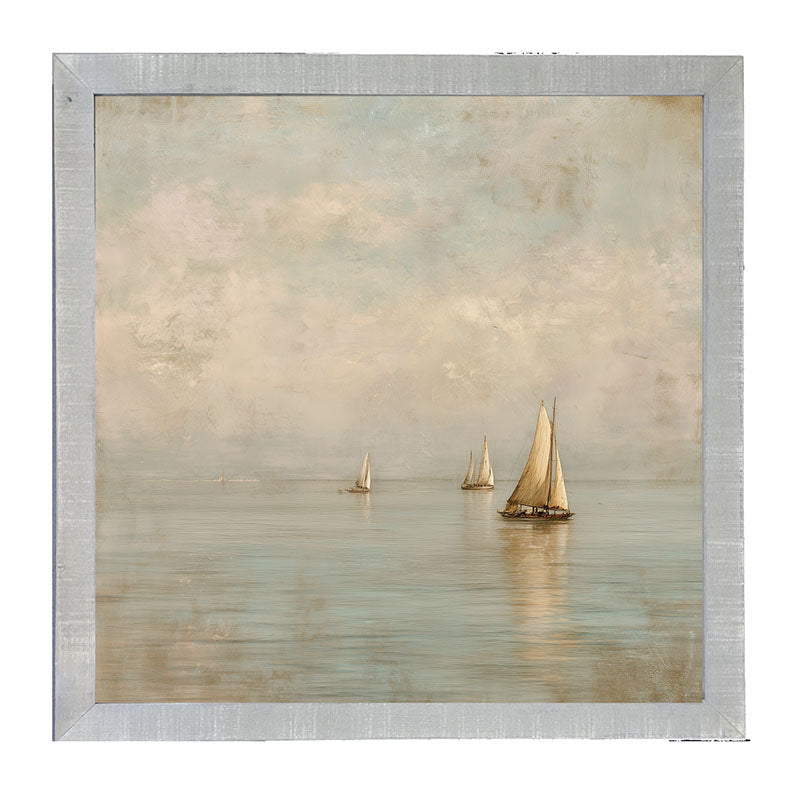 Three Sailboats - Framed Art