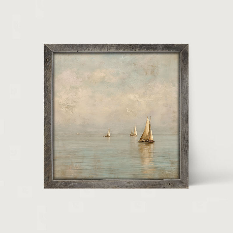 Three Sailboats - Framed Art
