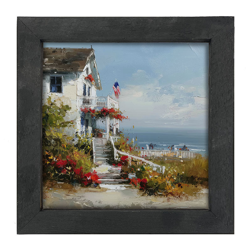 Flowers at the Lake House - Framed Art