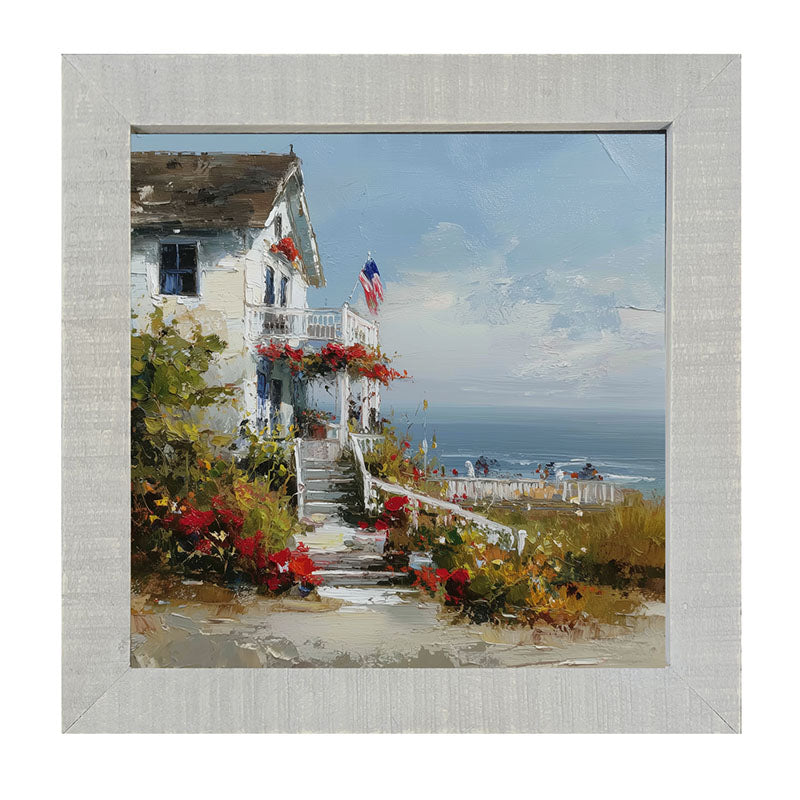 Flowers at the Lake House - Framed Art