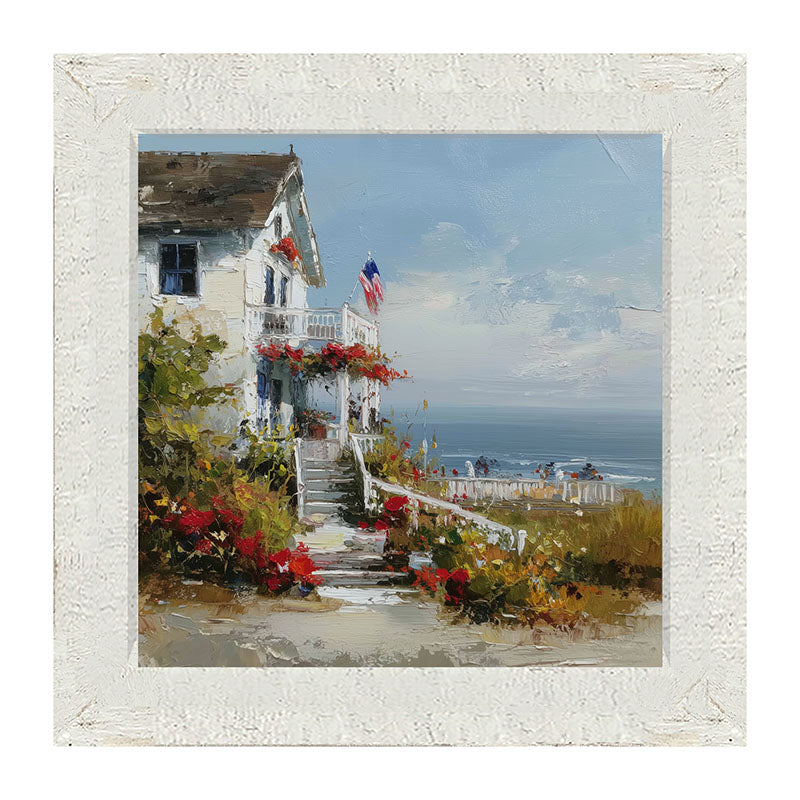 Flowers at the Lake House - Framed Art