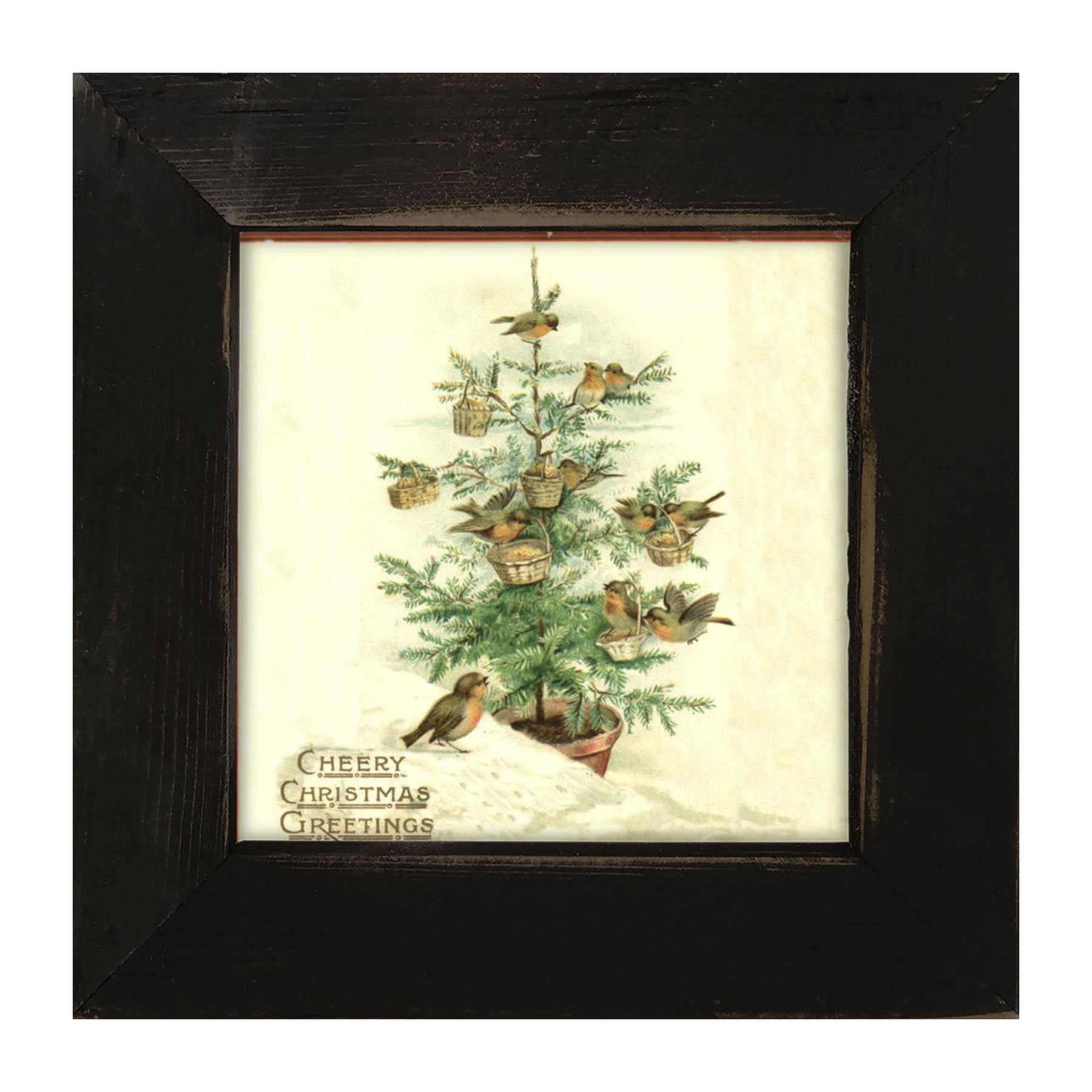 Christmas Tree with Birds - Framed art