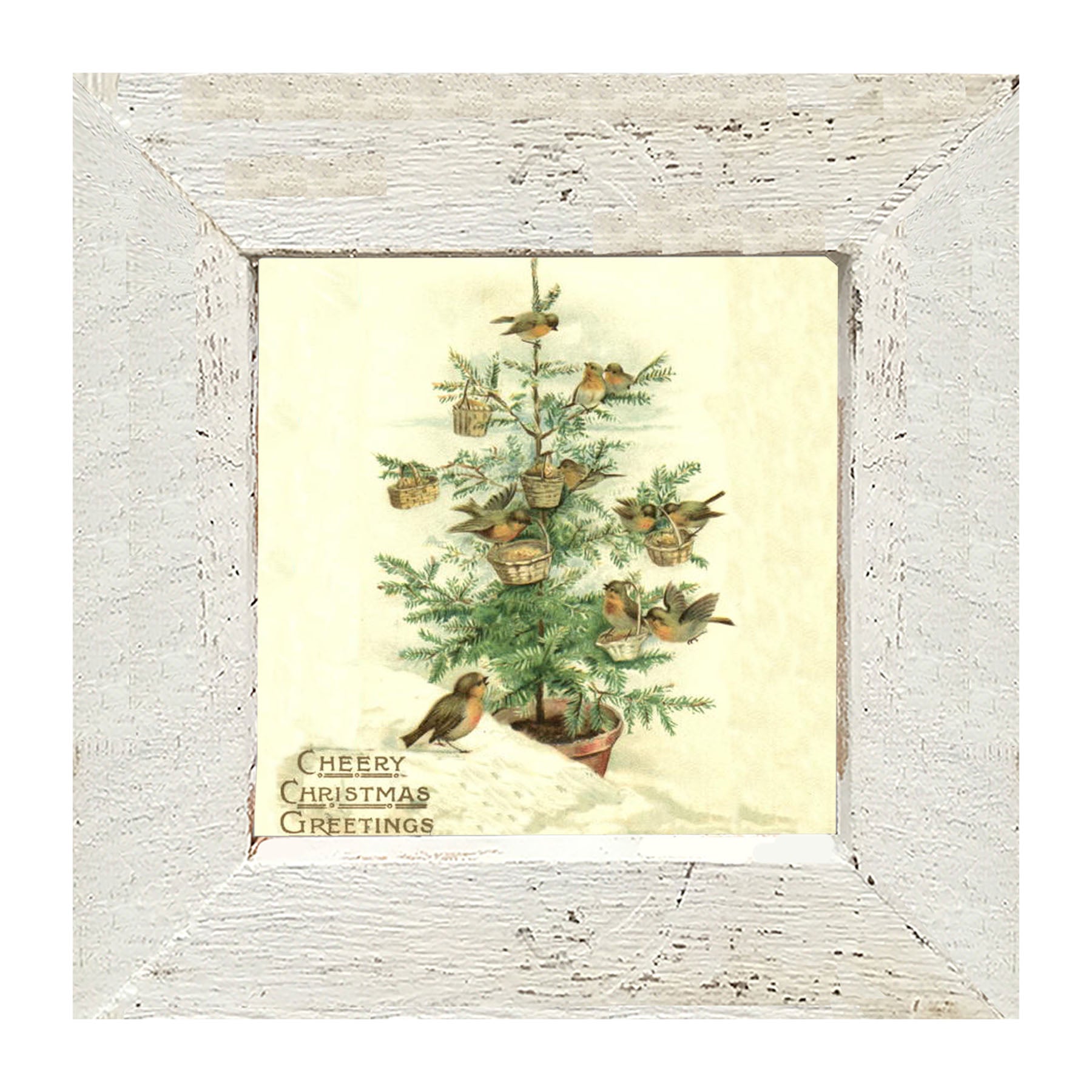 Christmas Tree with Birds - Framed art