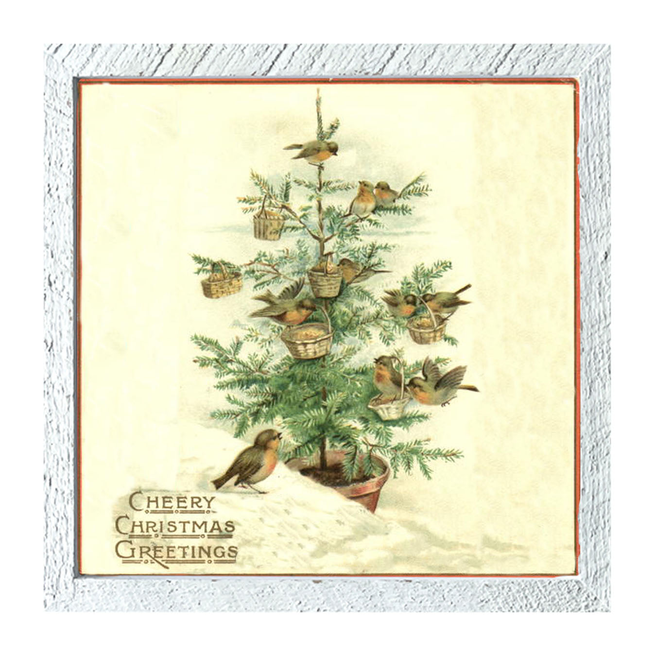 Christmas Tree with Birds - Framed art