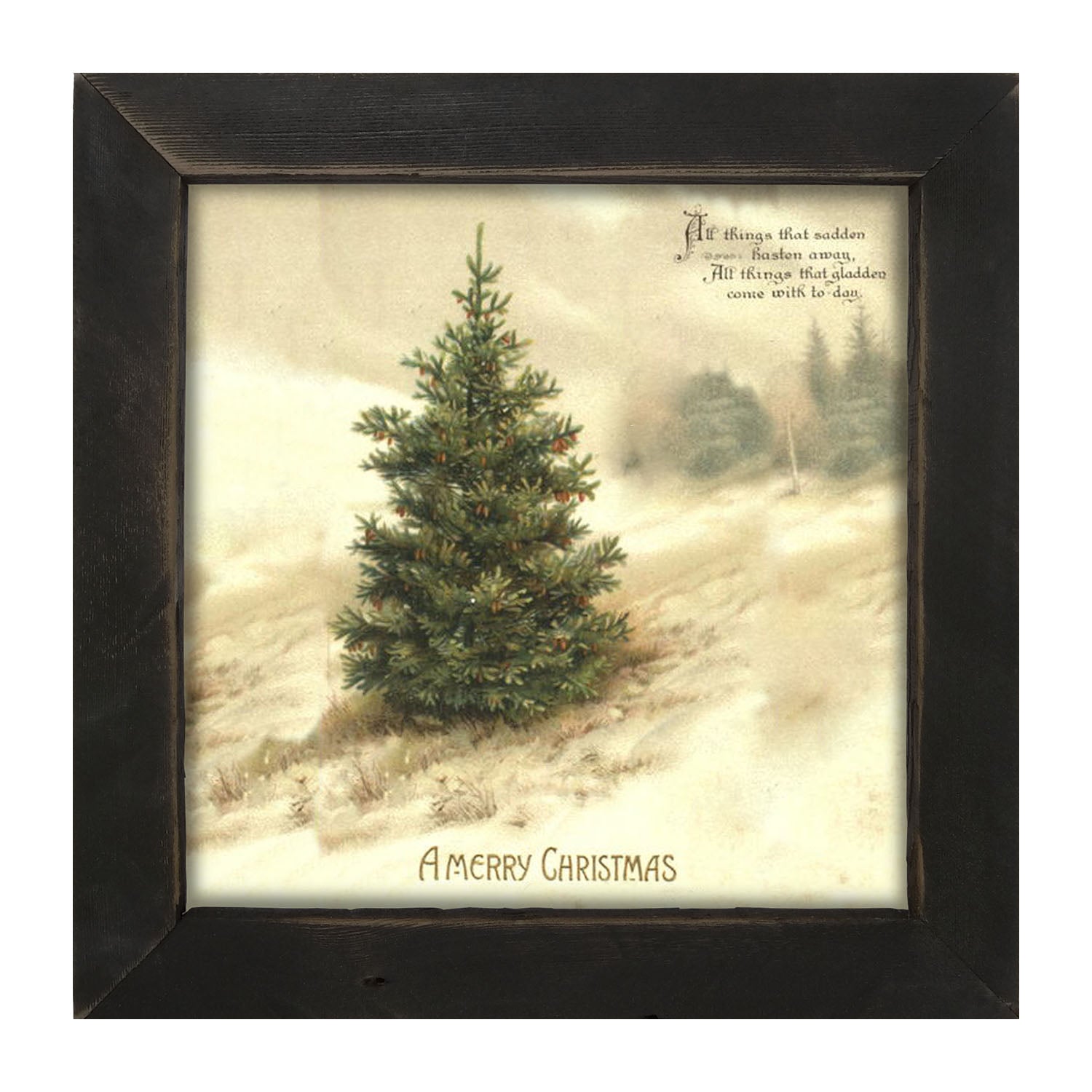 Winter Tree - A Merry Christmas - Framed art