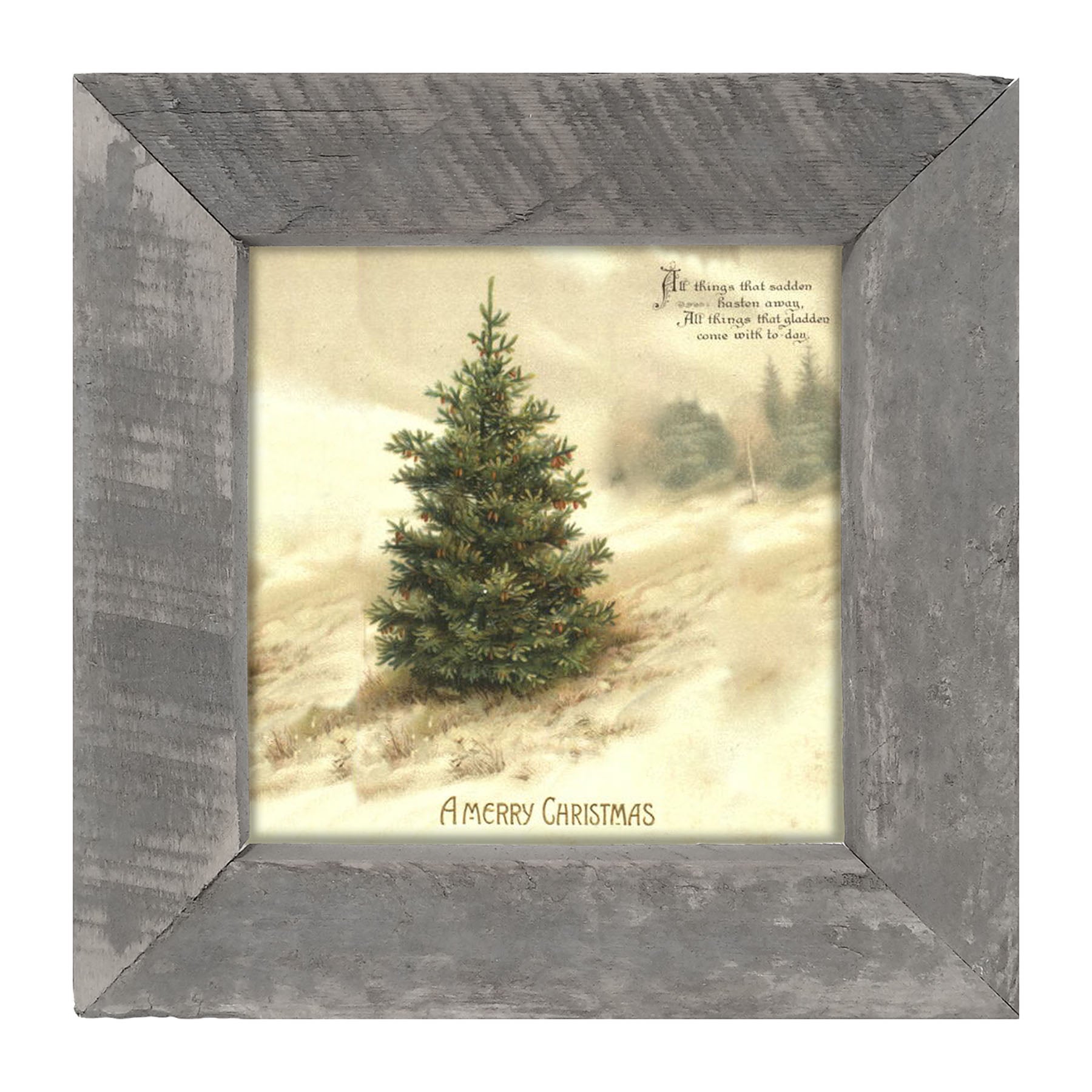 Winter Tree - A Merry Christmas - Framed art