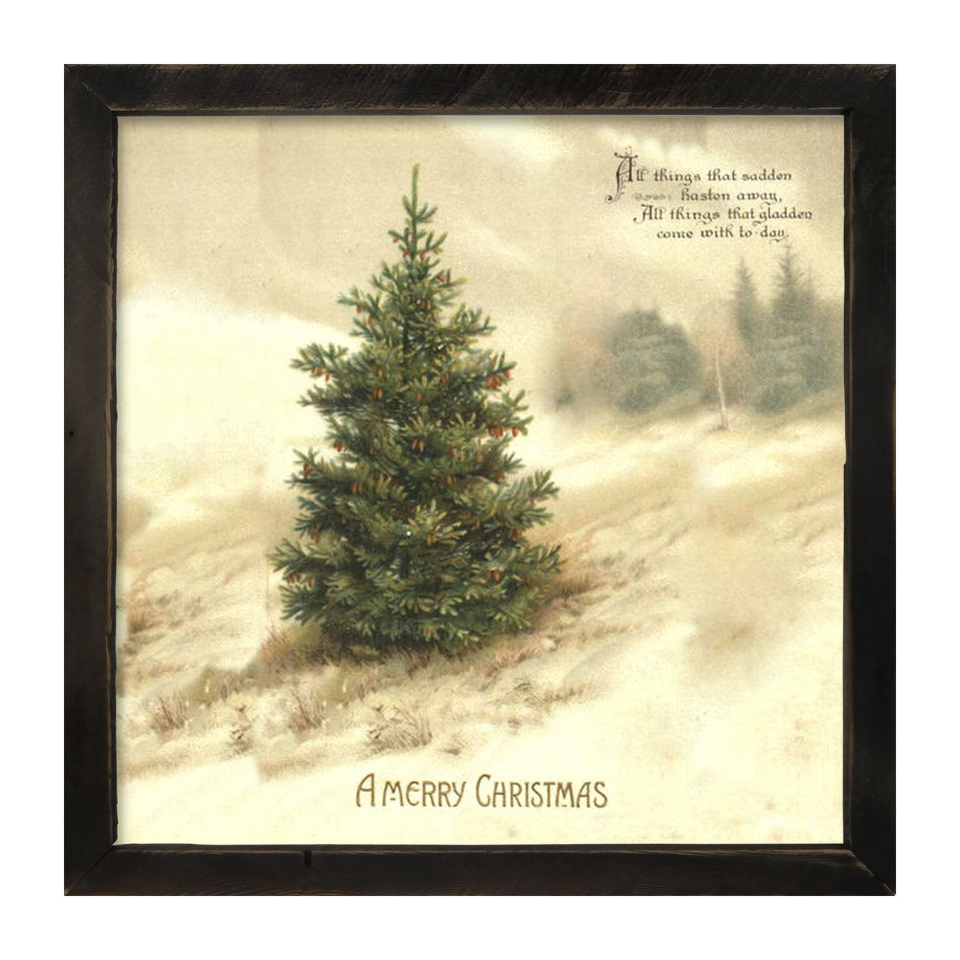 Winter Tree - A Merry Christmas - Framed art
