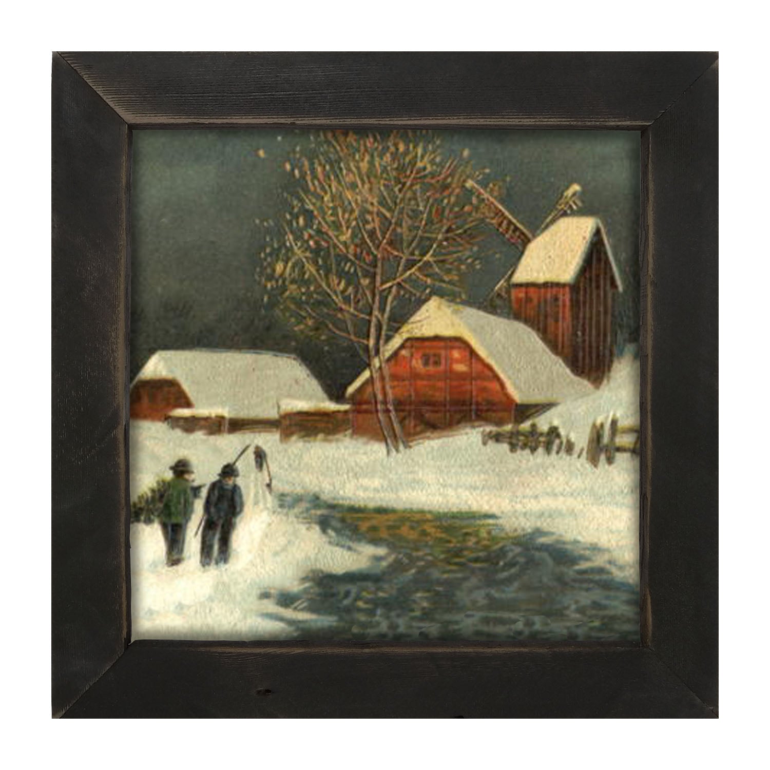 River in Winter - Framed art