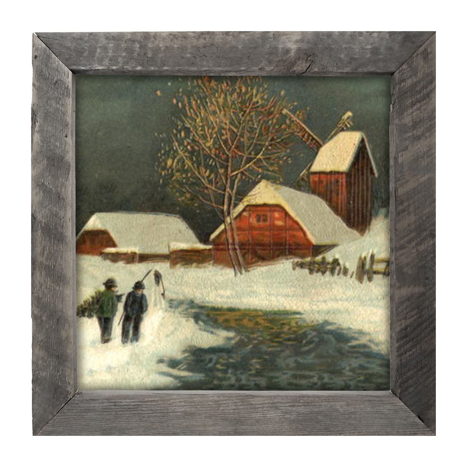 River in Winter - Framed art