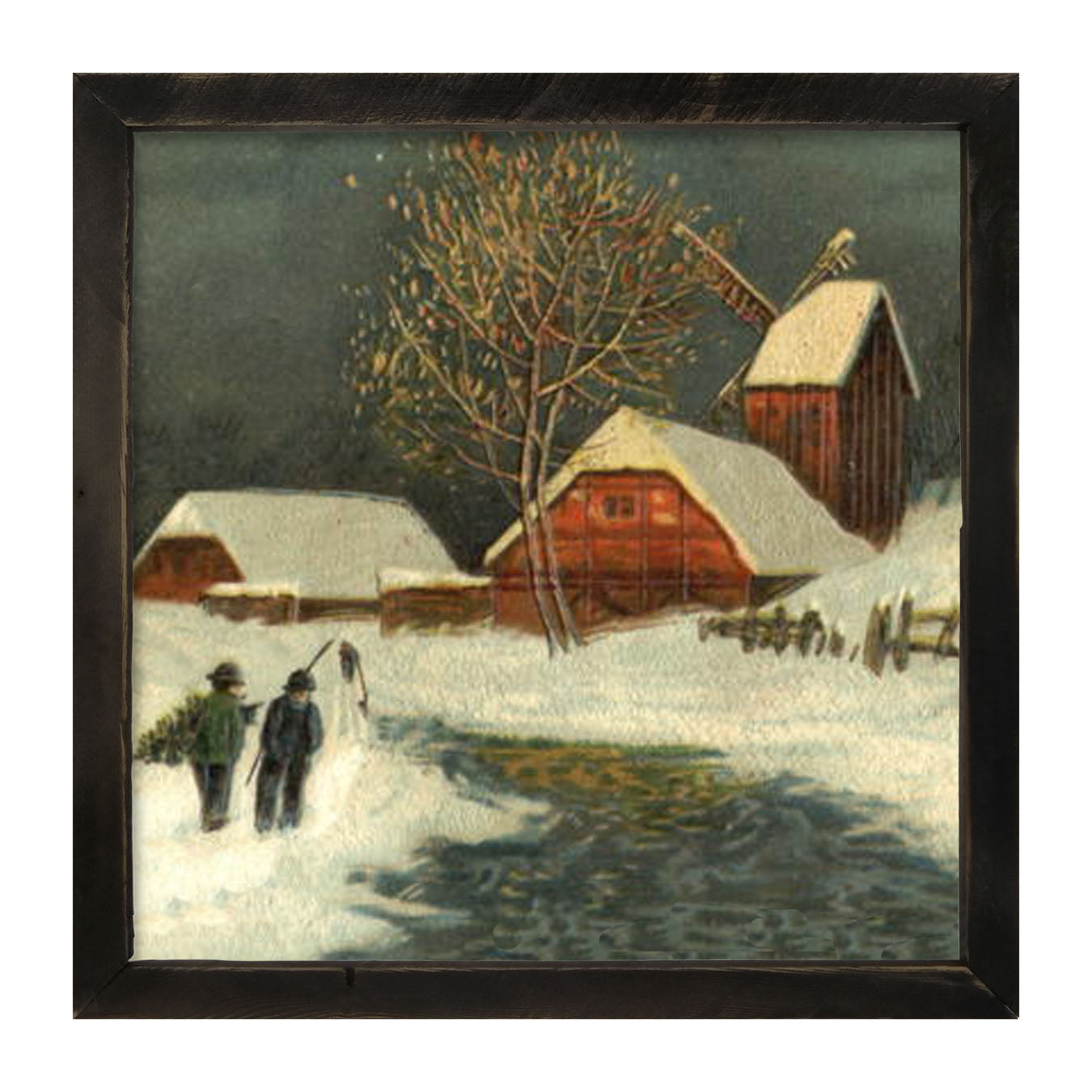 River in Winter - Framed art