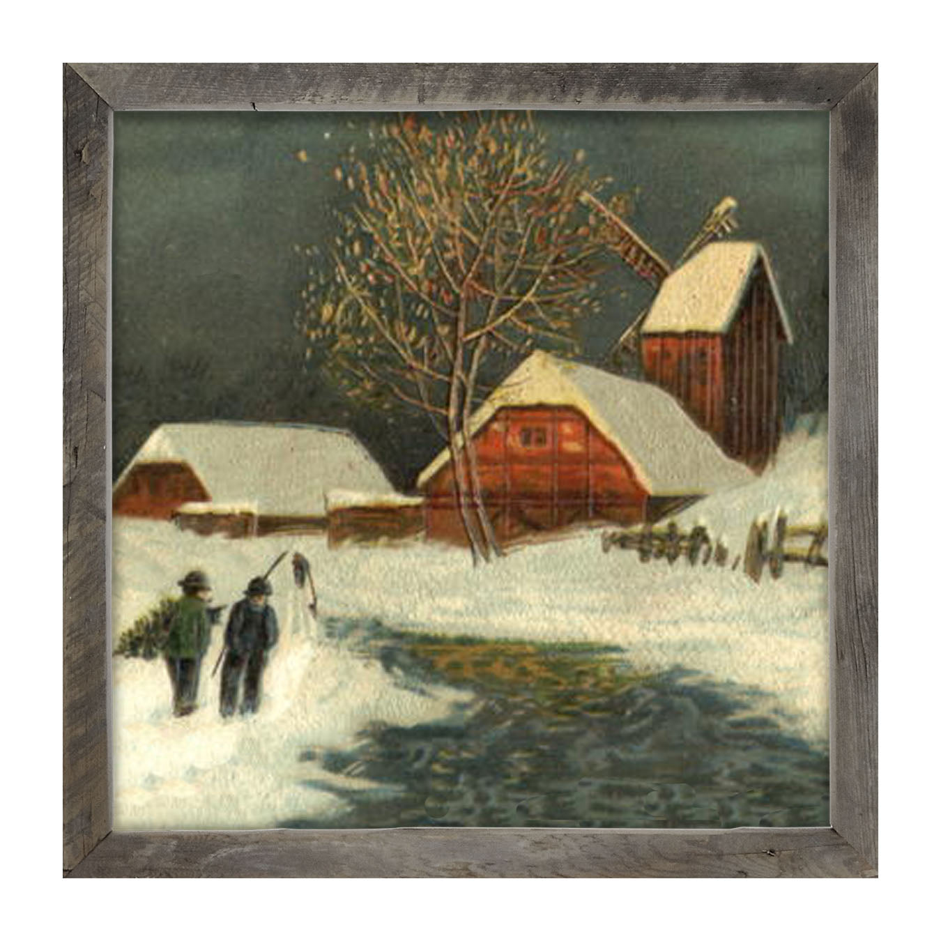 River in Winter - Framed art