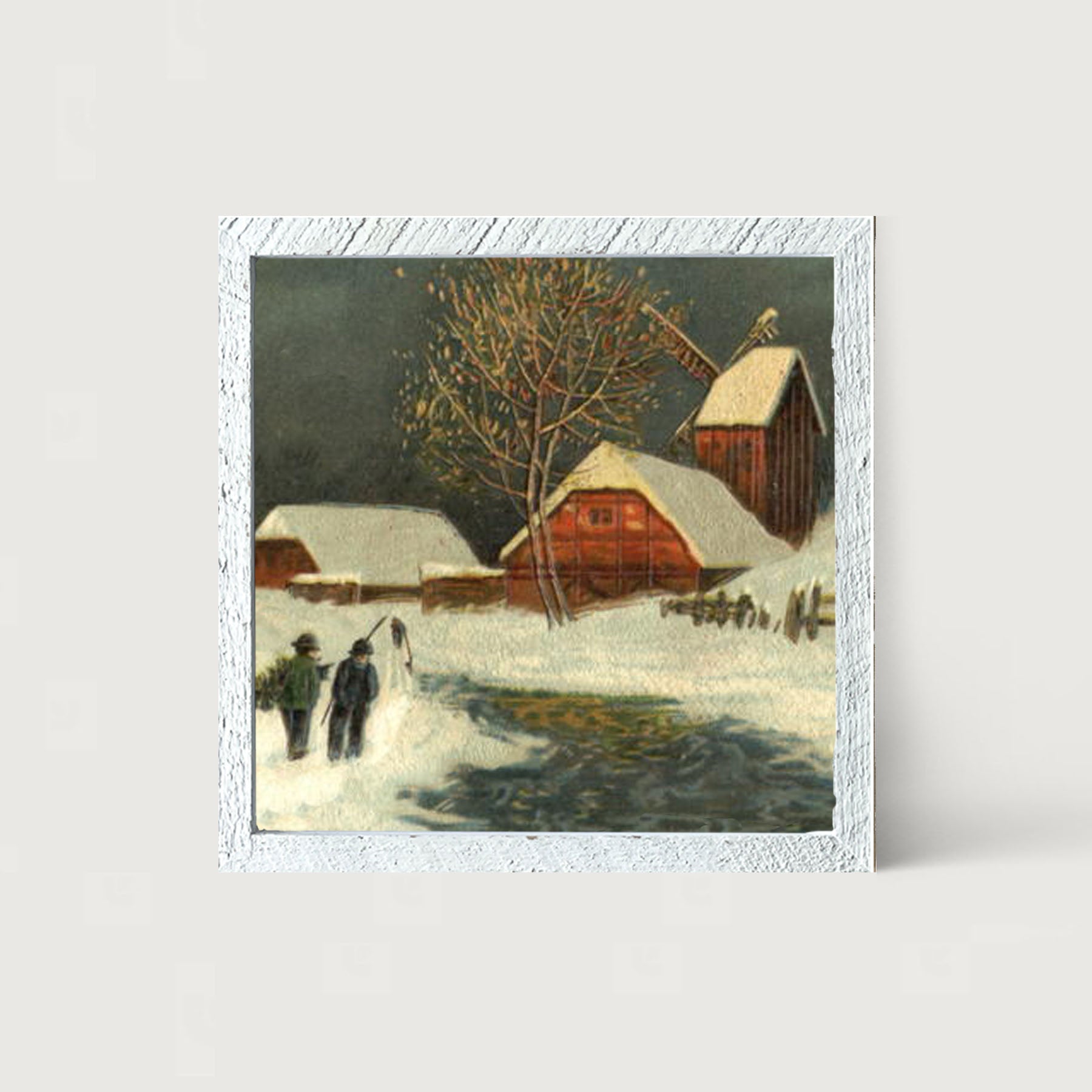 River in Winter - Framed art