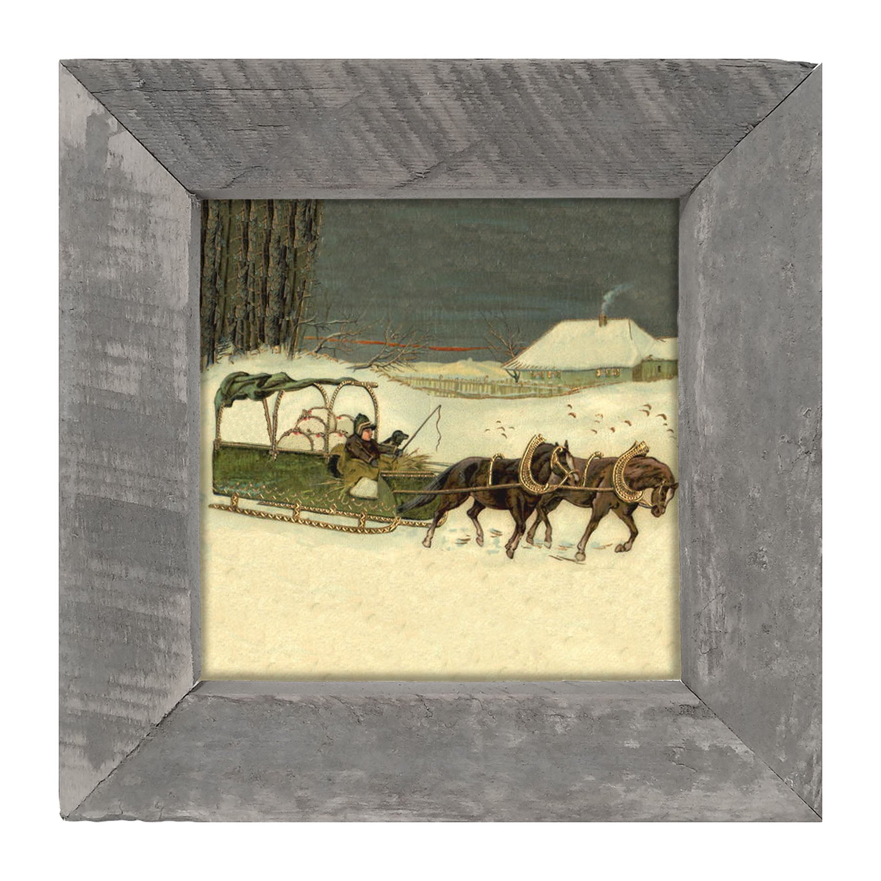 Winter Sleigh - Framed art